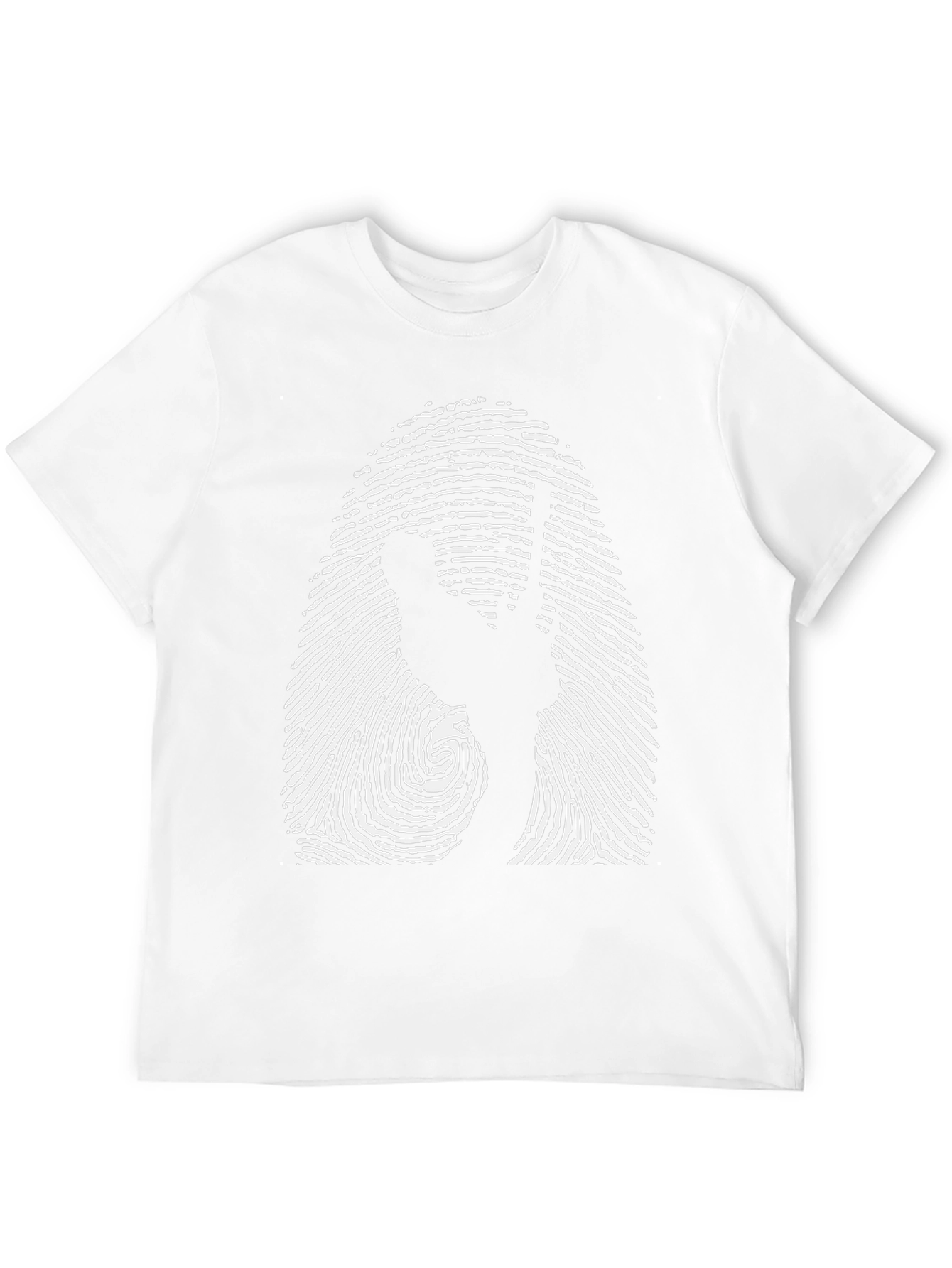 Peace Sign Fingerprint Black T-Shirt