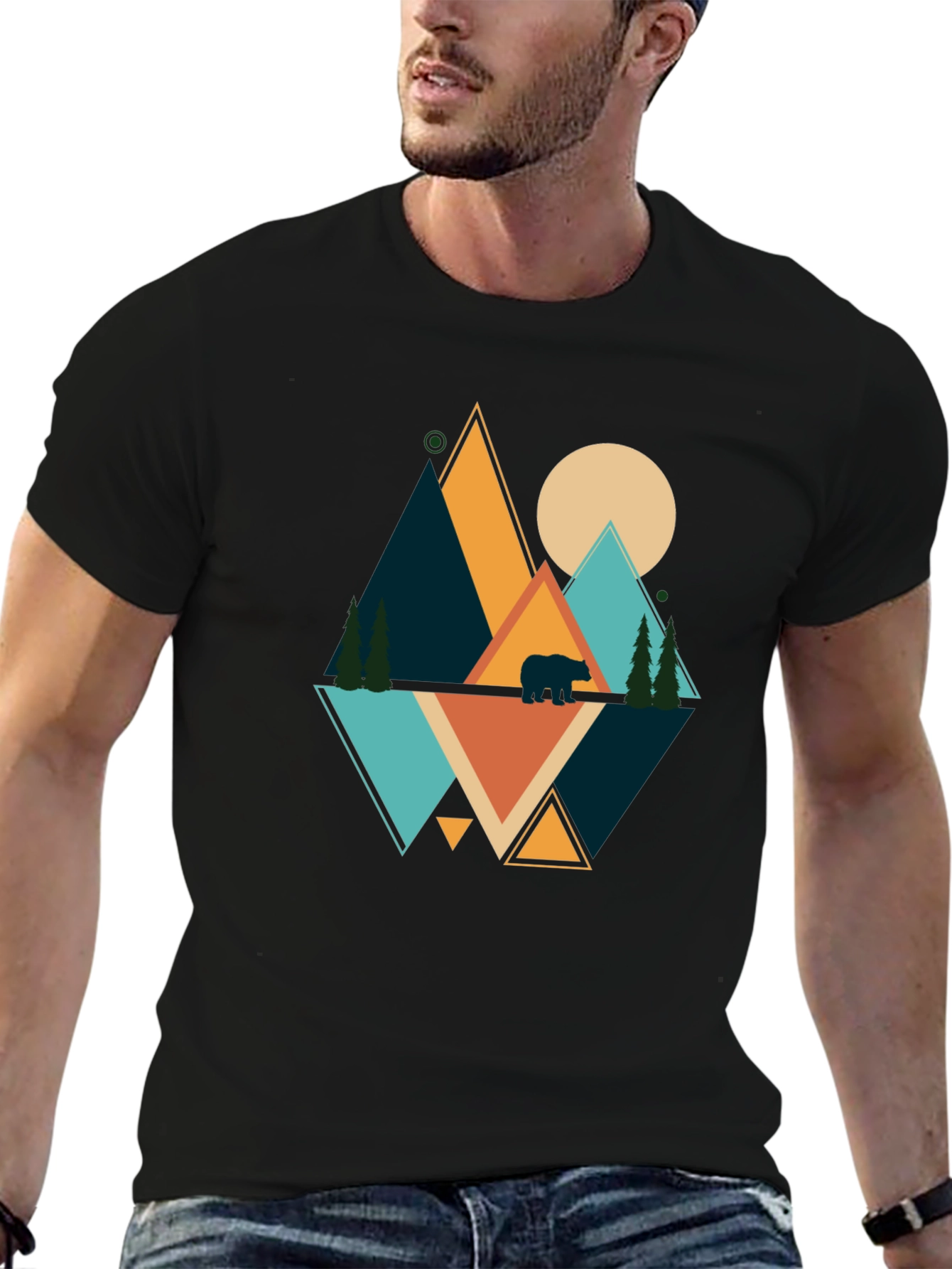 Geometric Bear Mountain Graphic Tee
