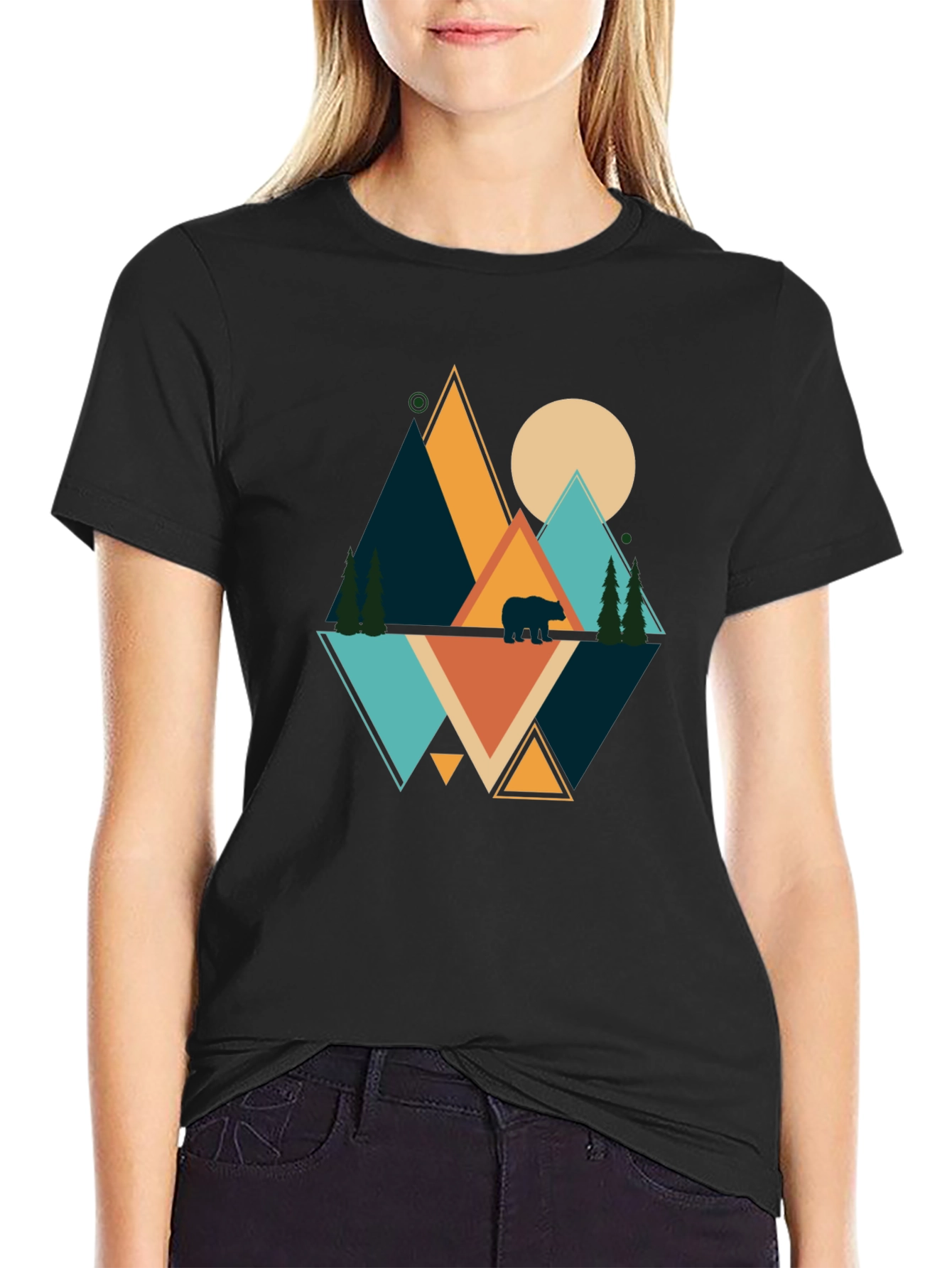 Geometric Bear Mountain Graphic Tee