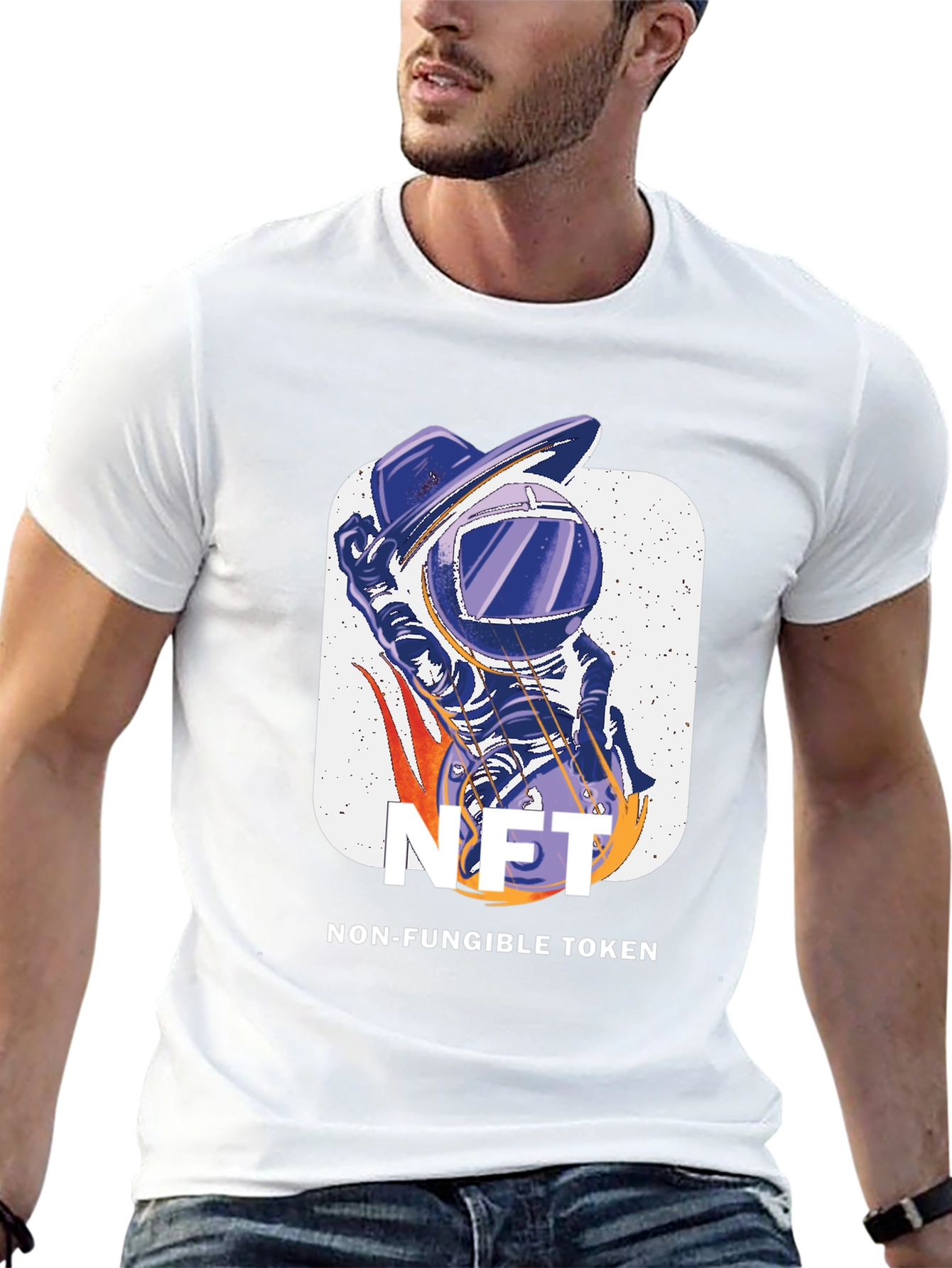 NFT Astronaut Graphic T-Shirt - Crypto Art Tee