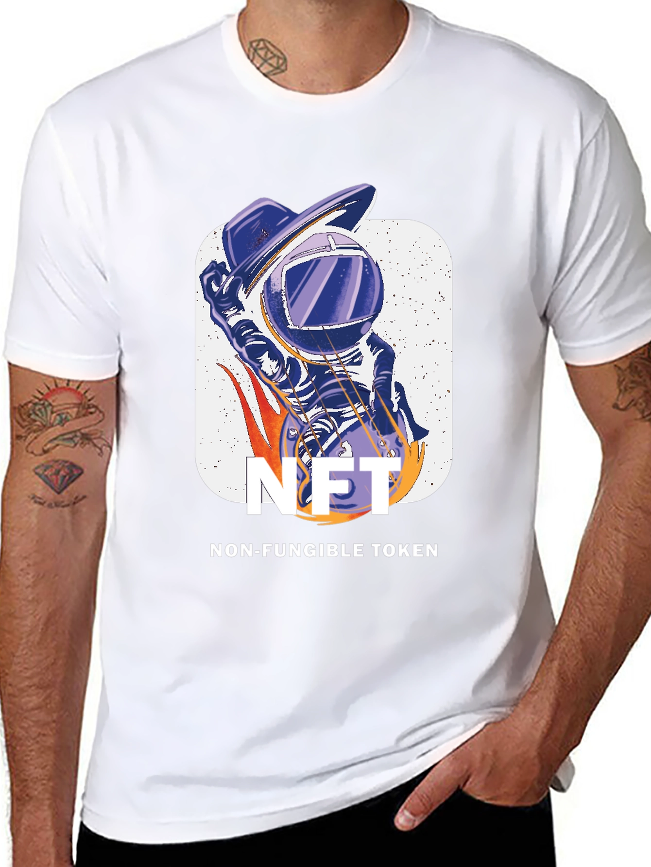 NFT Astronaut Graphic T-Shirt - Crypto Art Tee