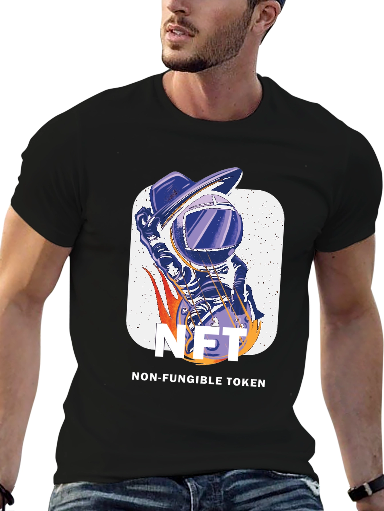 NFT Astronaut Graphic T-Shirt - Crypto Art Tee