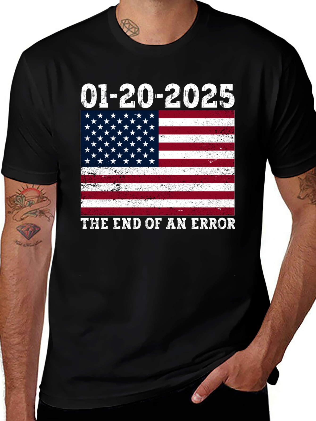 End of Error T-Shirt - Patriotic Flag Tee