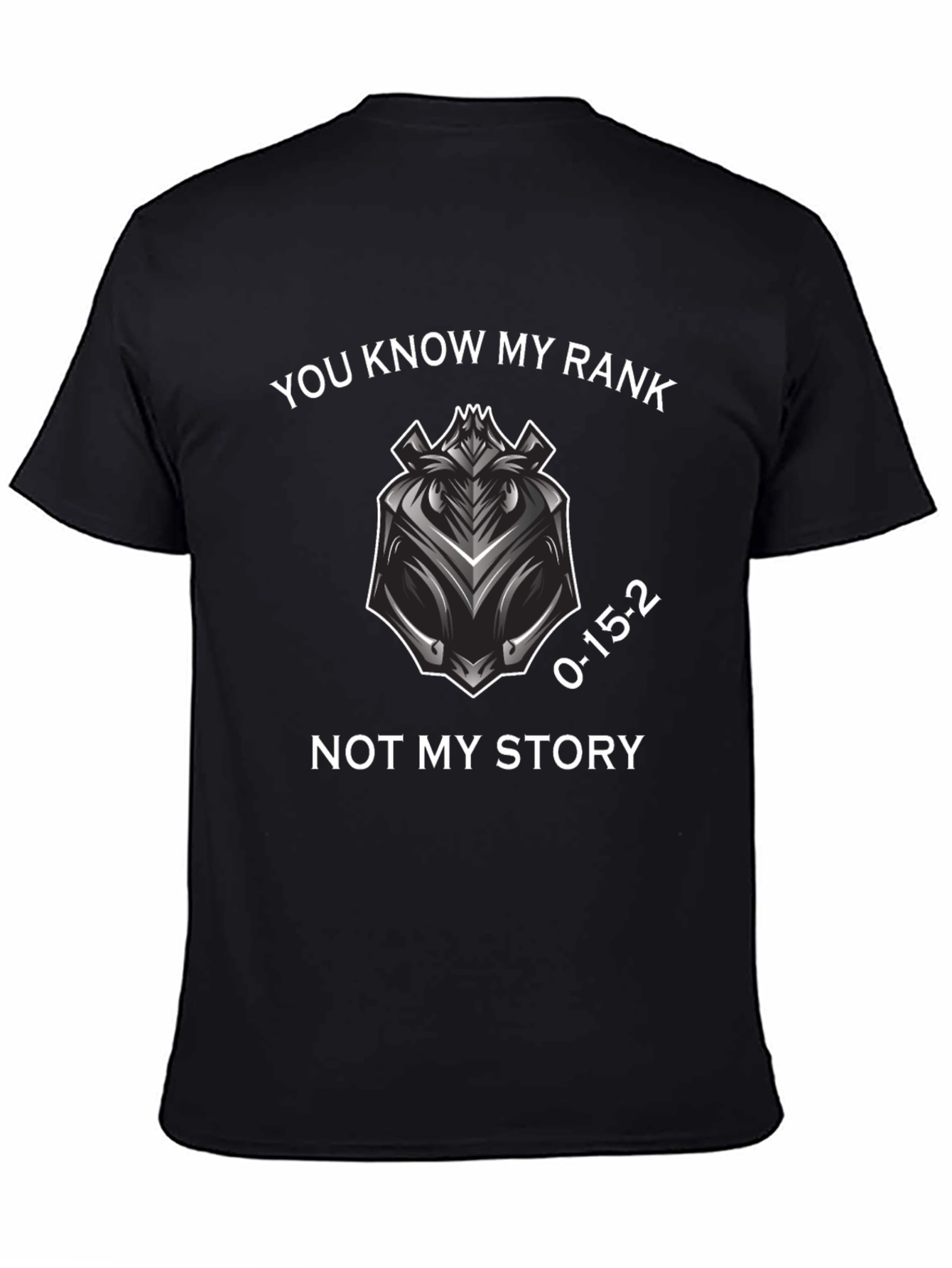 Know My Rank Tee - Graphic Print Casual T-Shirt