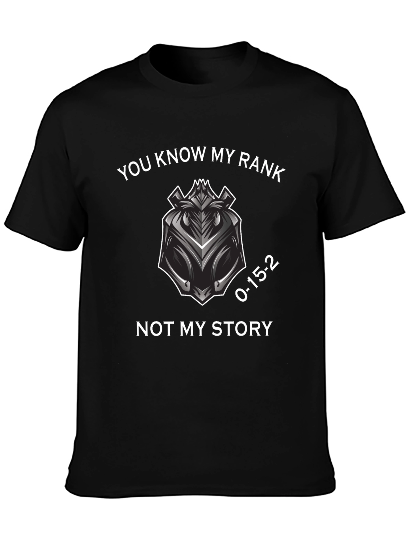 Know My Rank Tee - Graphic Print Casual T-Shirt