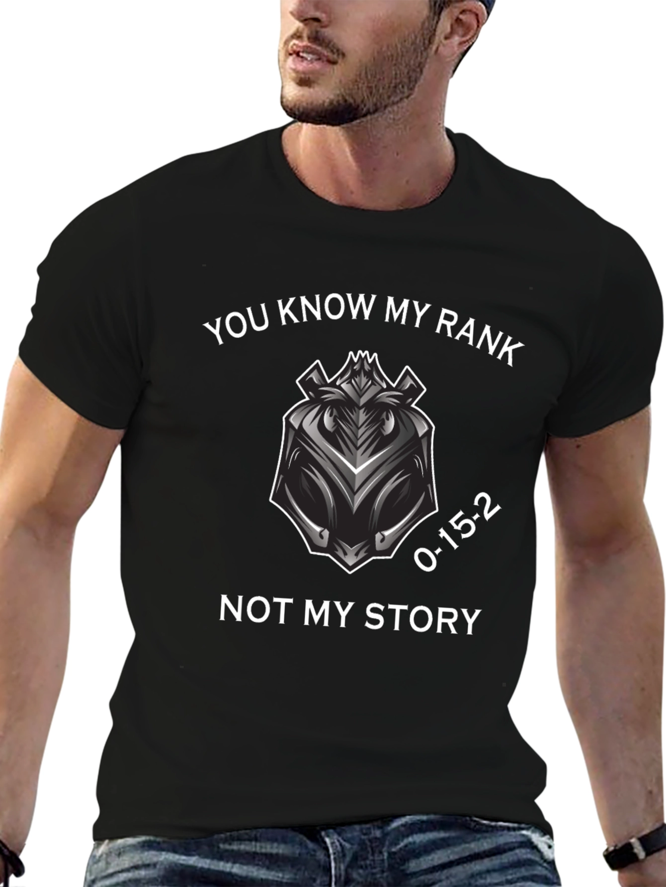 Know My Rank Tee - Graphic Print Casual T-Shirt