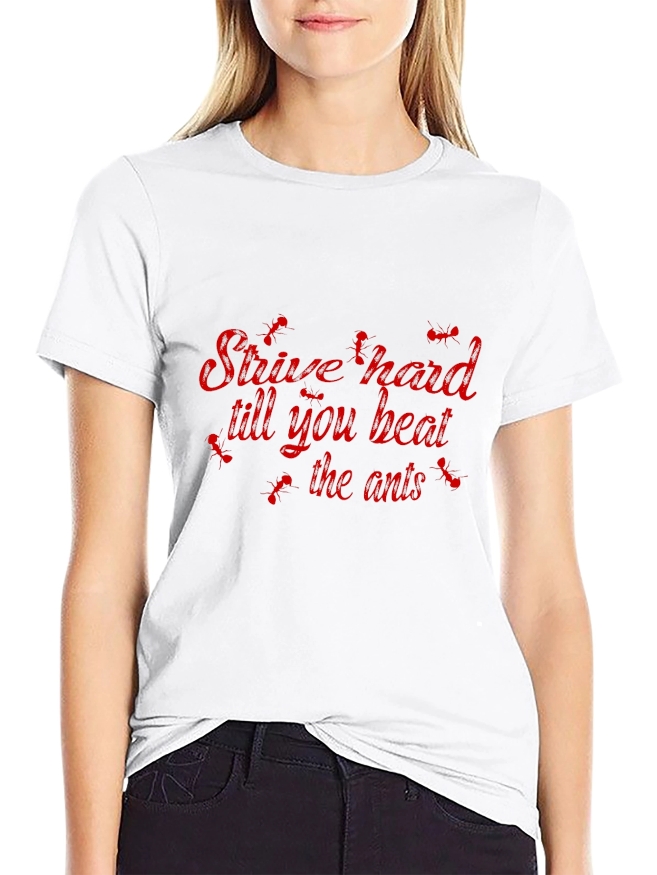 Strive Hard Ant Graphic Tee - Black Cotton