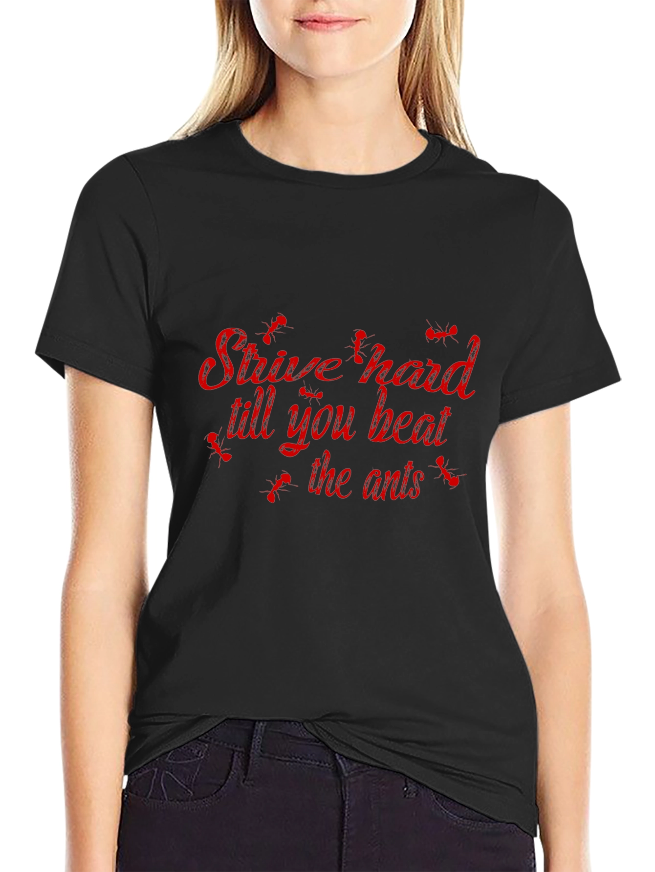 Strive Hard Ant Graphic Tee - Black Cotton