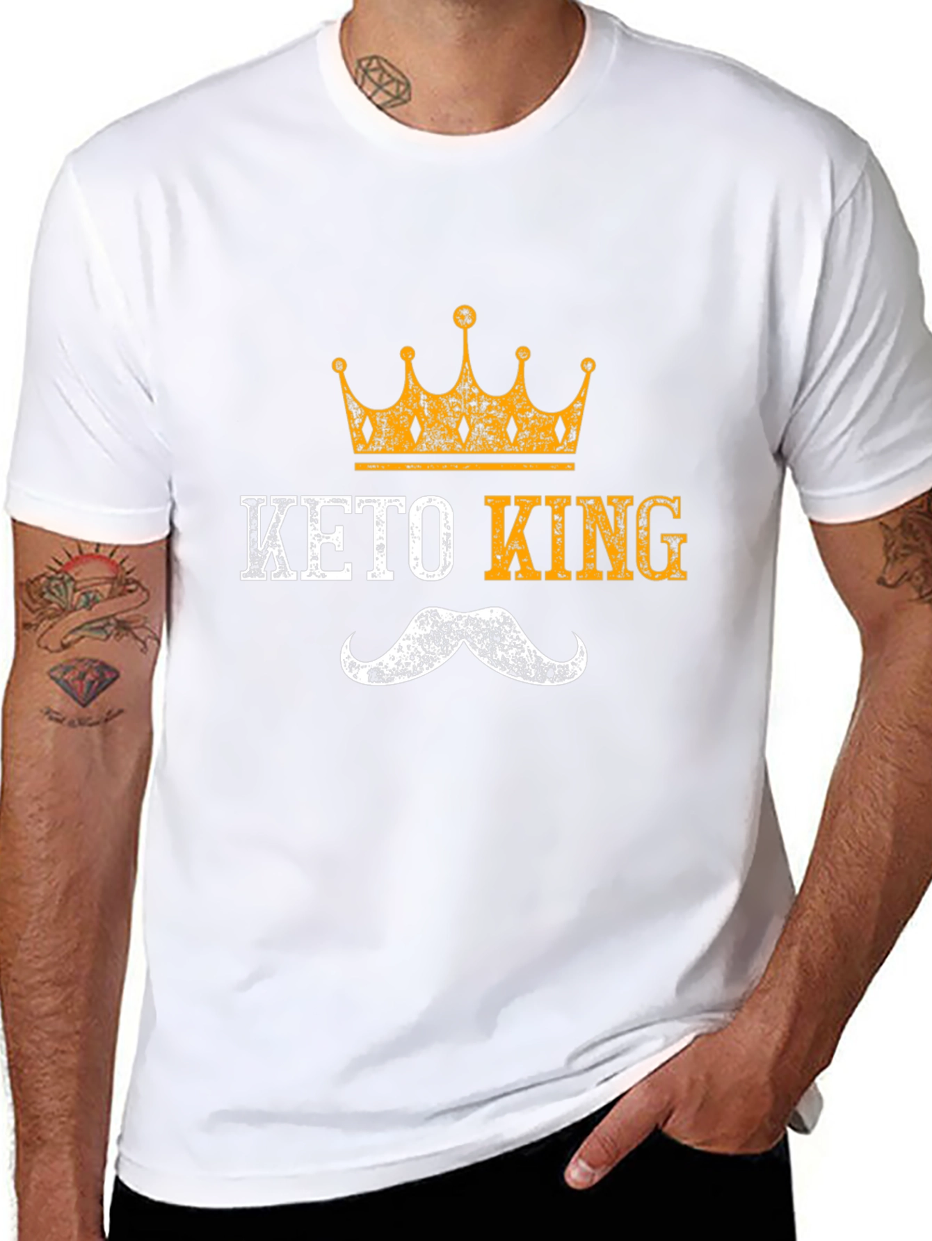 Keto King Graphic Tee - Funny Diet T-Shirt