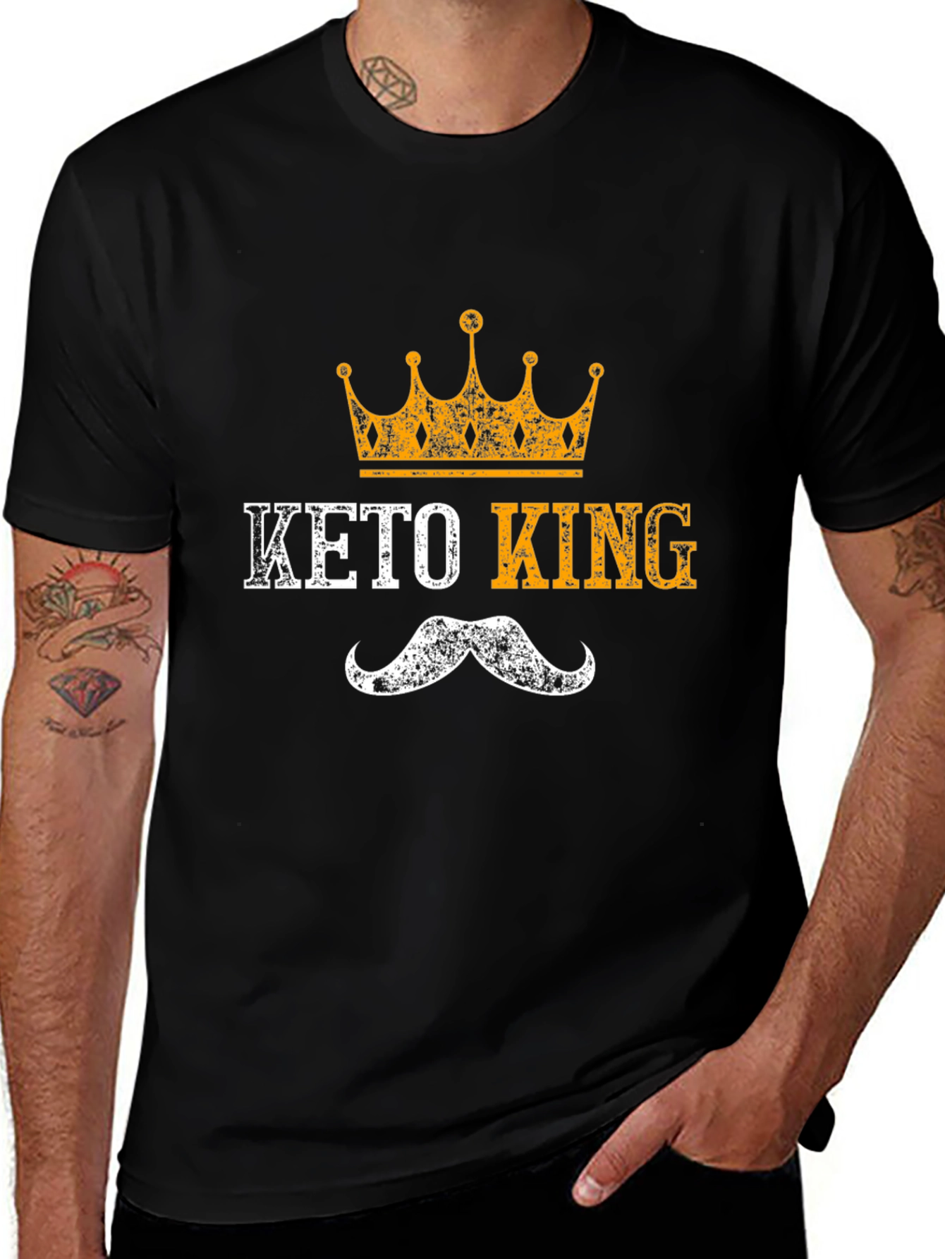 Keto King Graphic Tee - Funny Diet T-Shirt