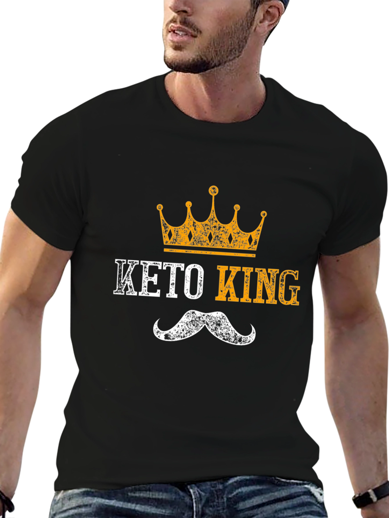 Keto King Graphic Tee - Funny Diet T-Shirt