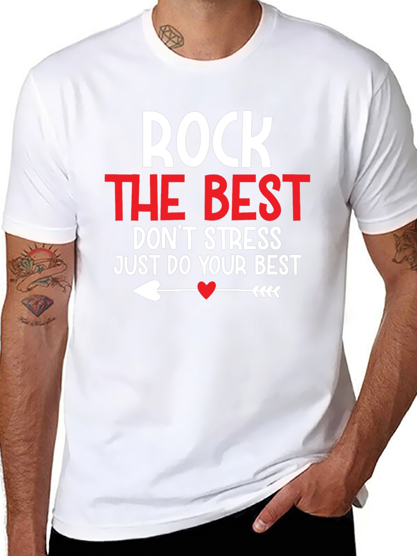 Rock the Best Graphic Tee - Motivational Black T-Shirt