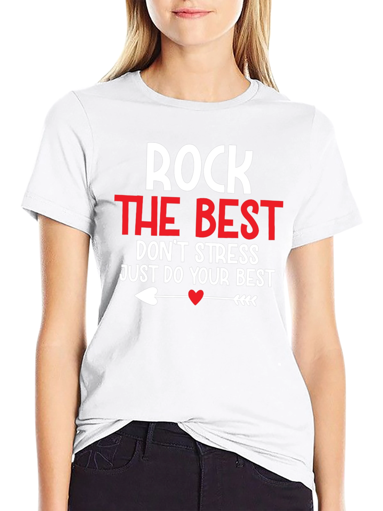 Rock the Best Graphic Tee - Motivational Black T-Shirt