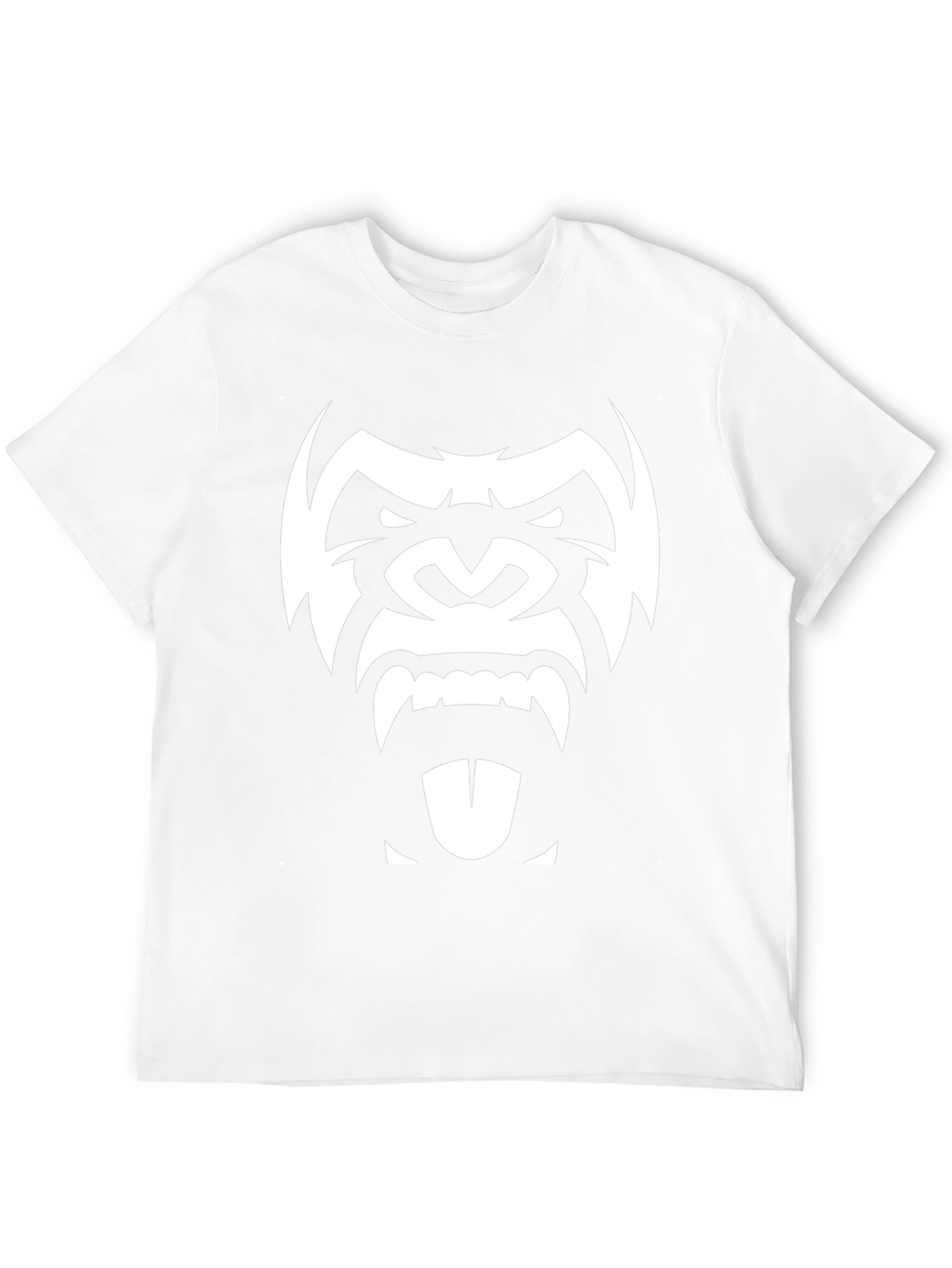 Mens Black T-Shirt with White Gorilla Graphic