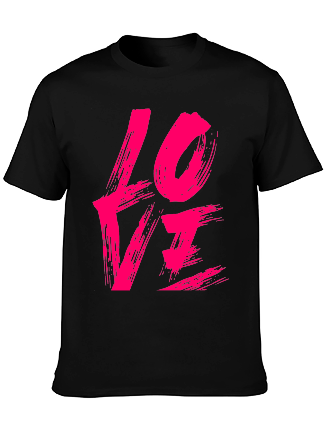 Brush Stroke Love T-Shirt - Stylish Graphic Tee