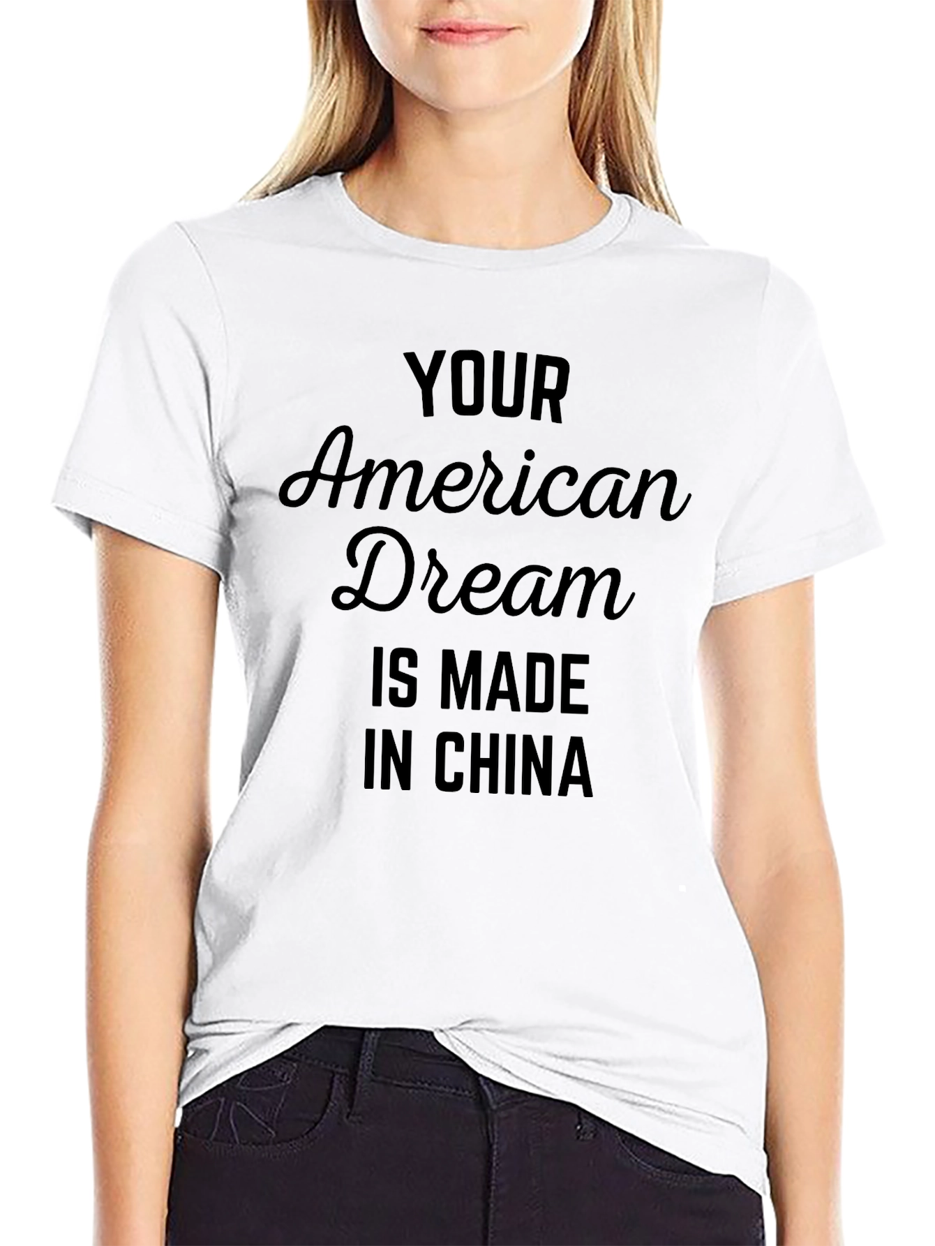 American Dream Made in China Black Tee