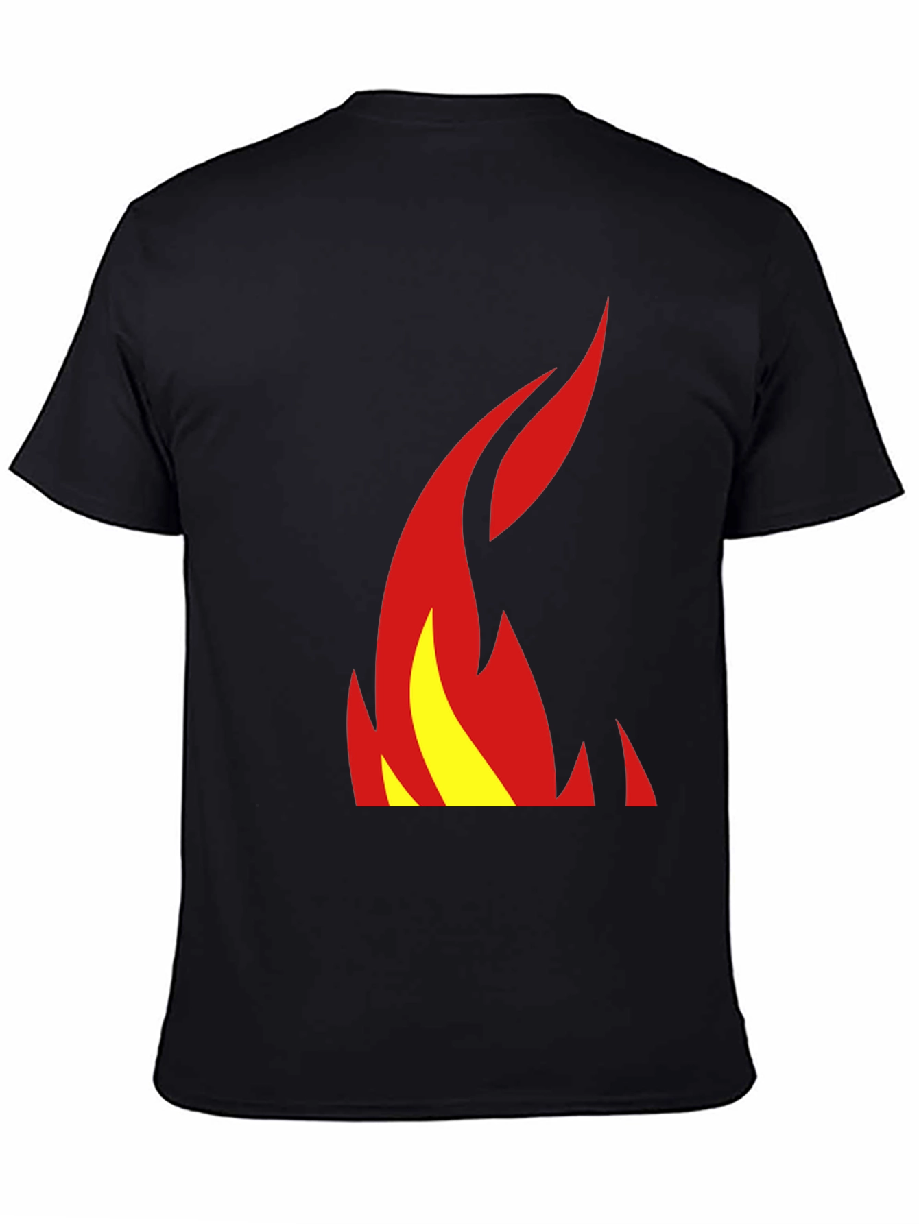 Flame Graphic Tee - Stylish Black T-Shirt
