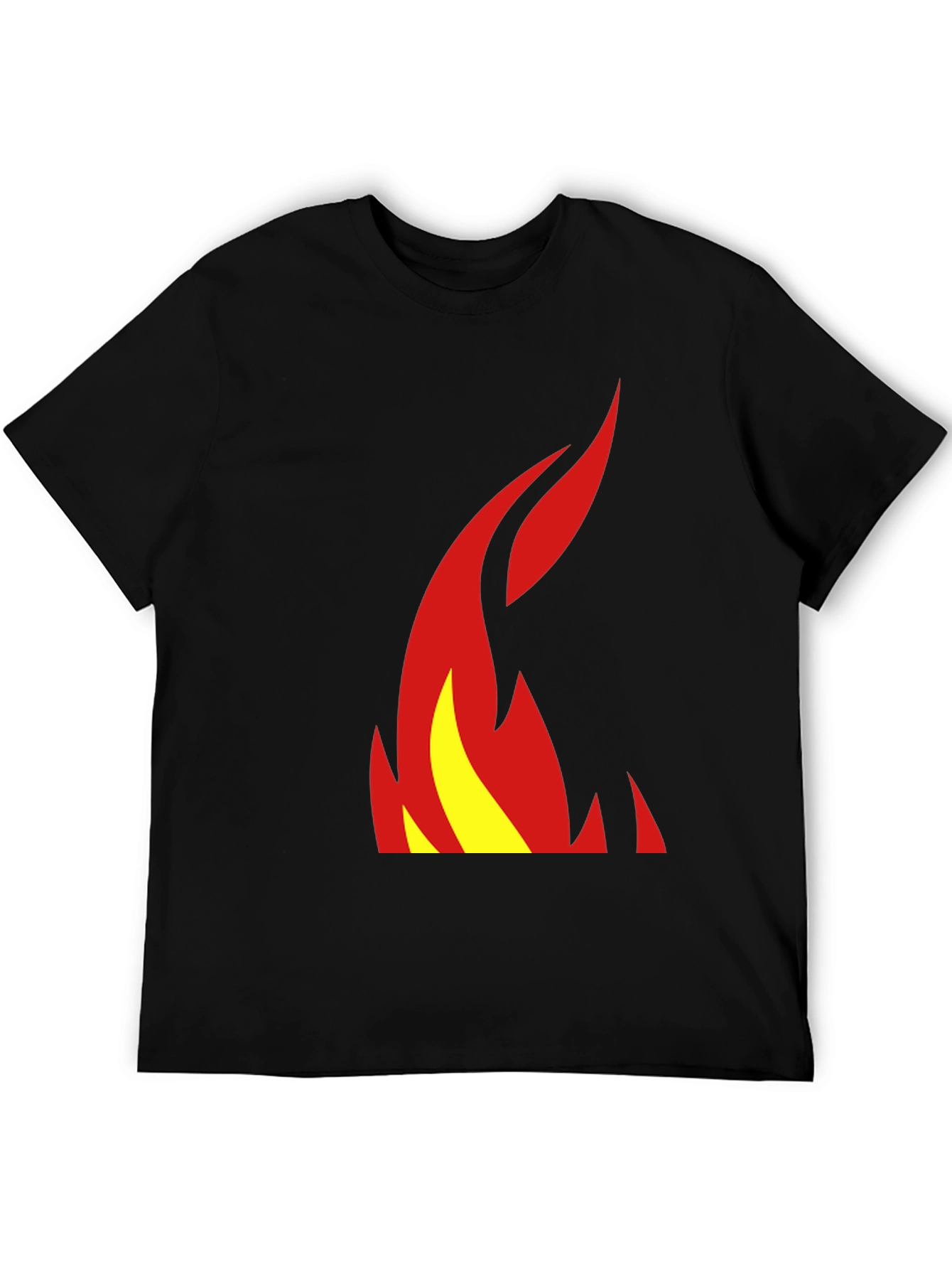 Flame Graphic Tee - Stylish Black T-Shirt
