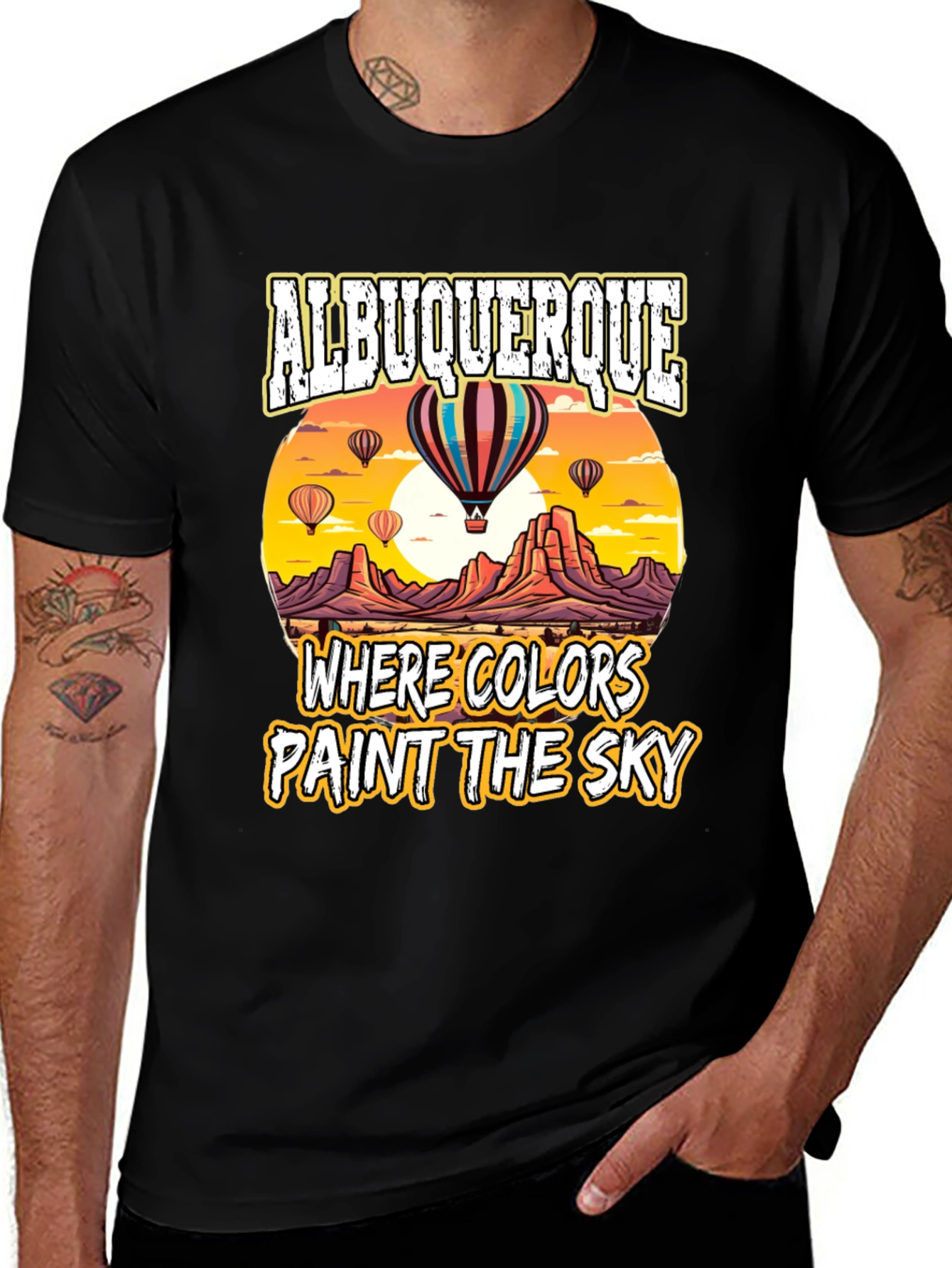 Albuquerque Hot Air Balloon Graphic T-Shirt