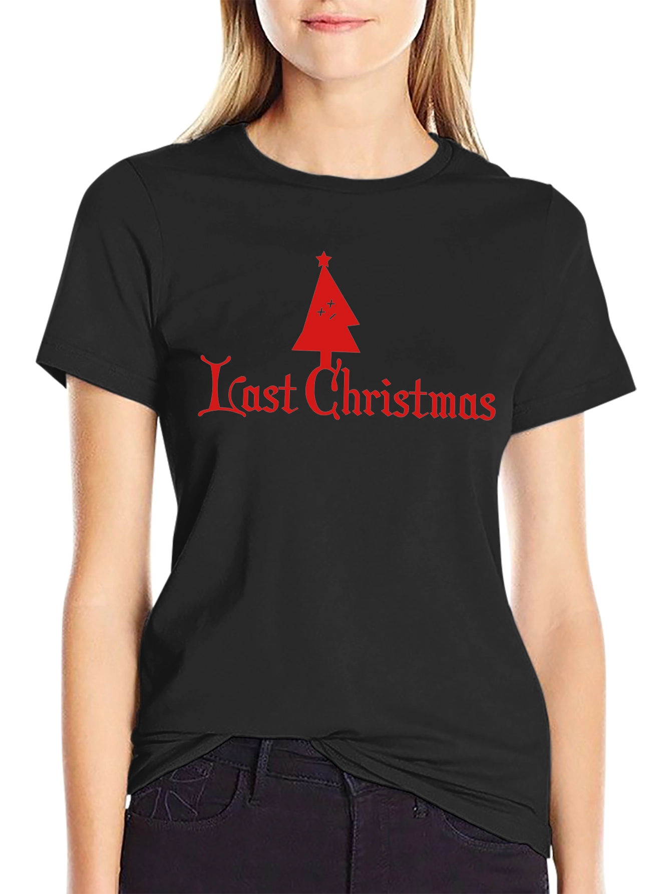 Last Christmas Tree Graphic Tee - Festive Holiday Apparel