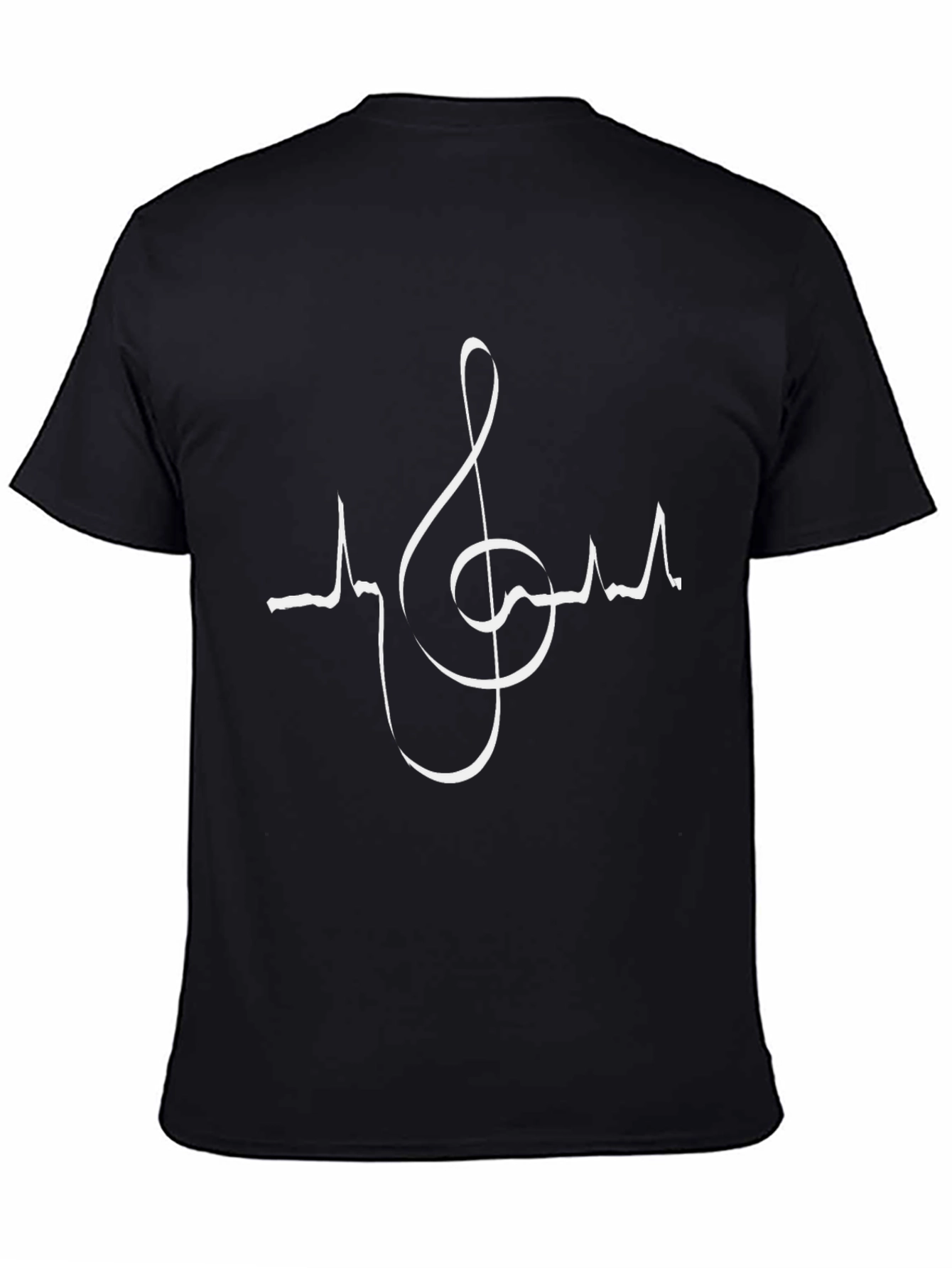 Musical Heartbeat T-Shirt - Black
