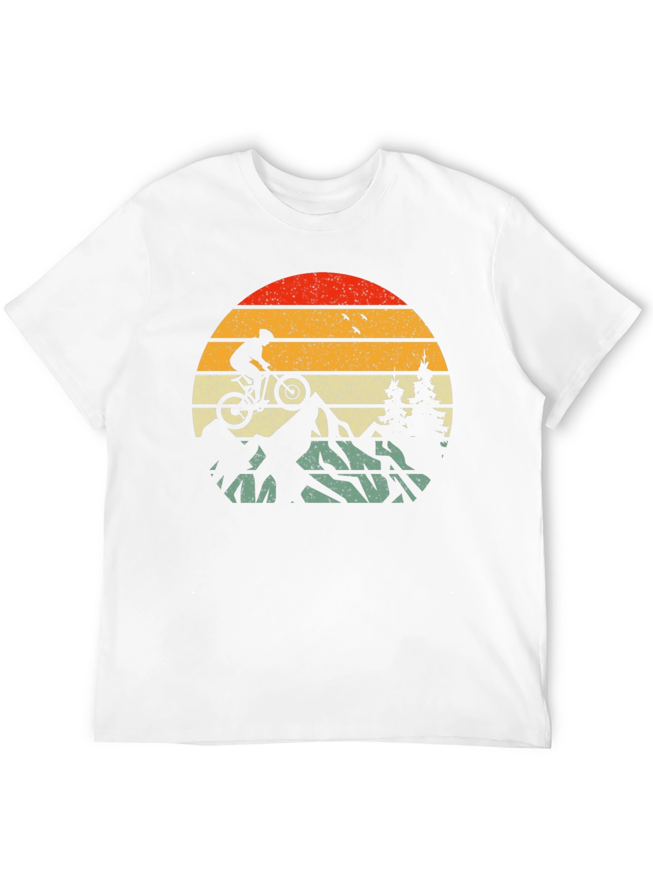 Mountain Biker Retro Sunset T-Shirt