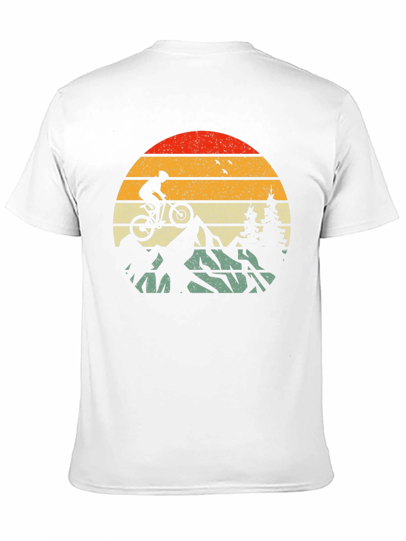 Mountain Biker Retro Sunset T-Shirt