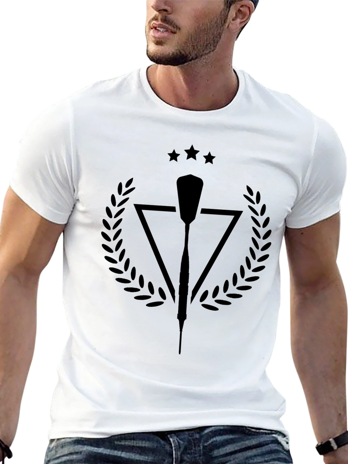 Mens Black Graphic Tee - Oar & Laurel Design