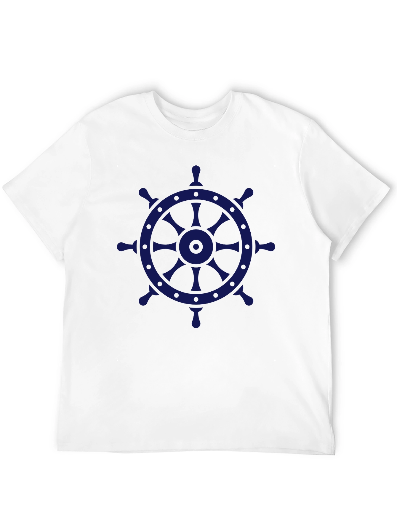 Nautical Wheel Graphic Tee - Black