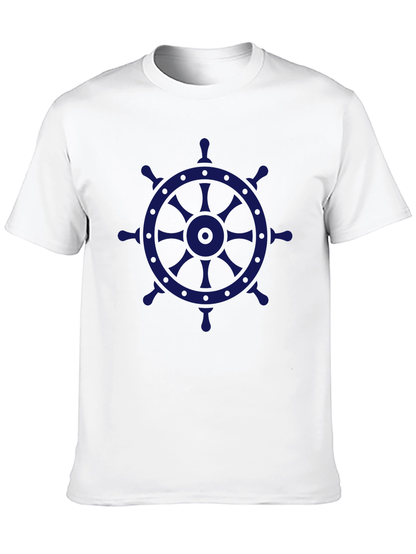 Nautical Wheel Graphic Tee - Black