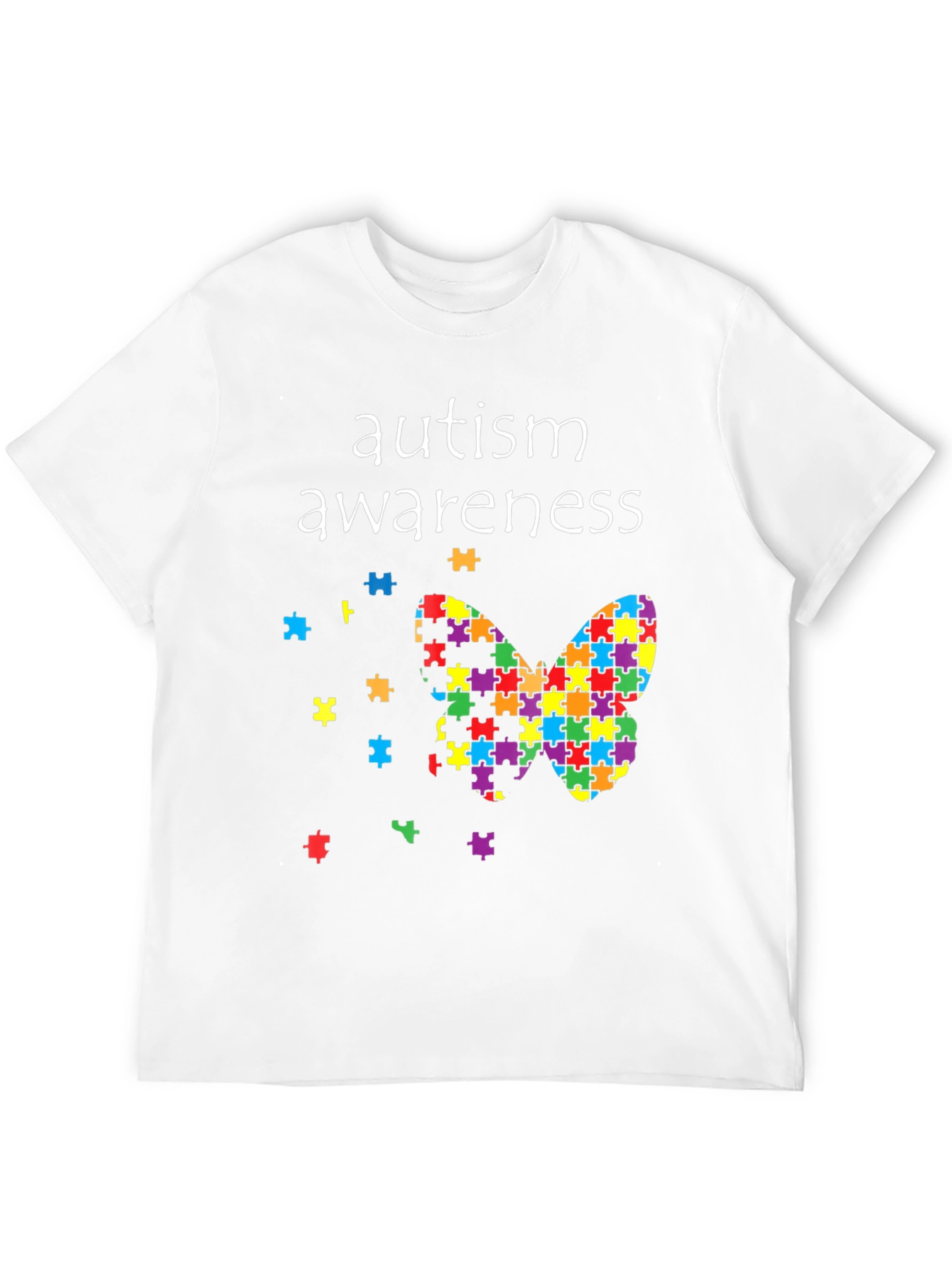 Autism Awareness Butterfly Puzzle Piece T-Shirt