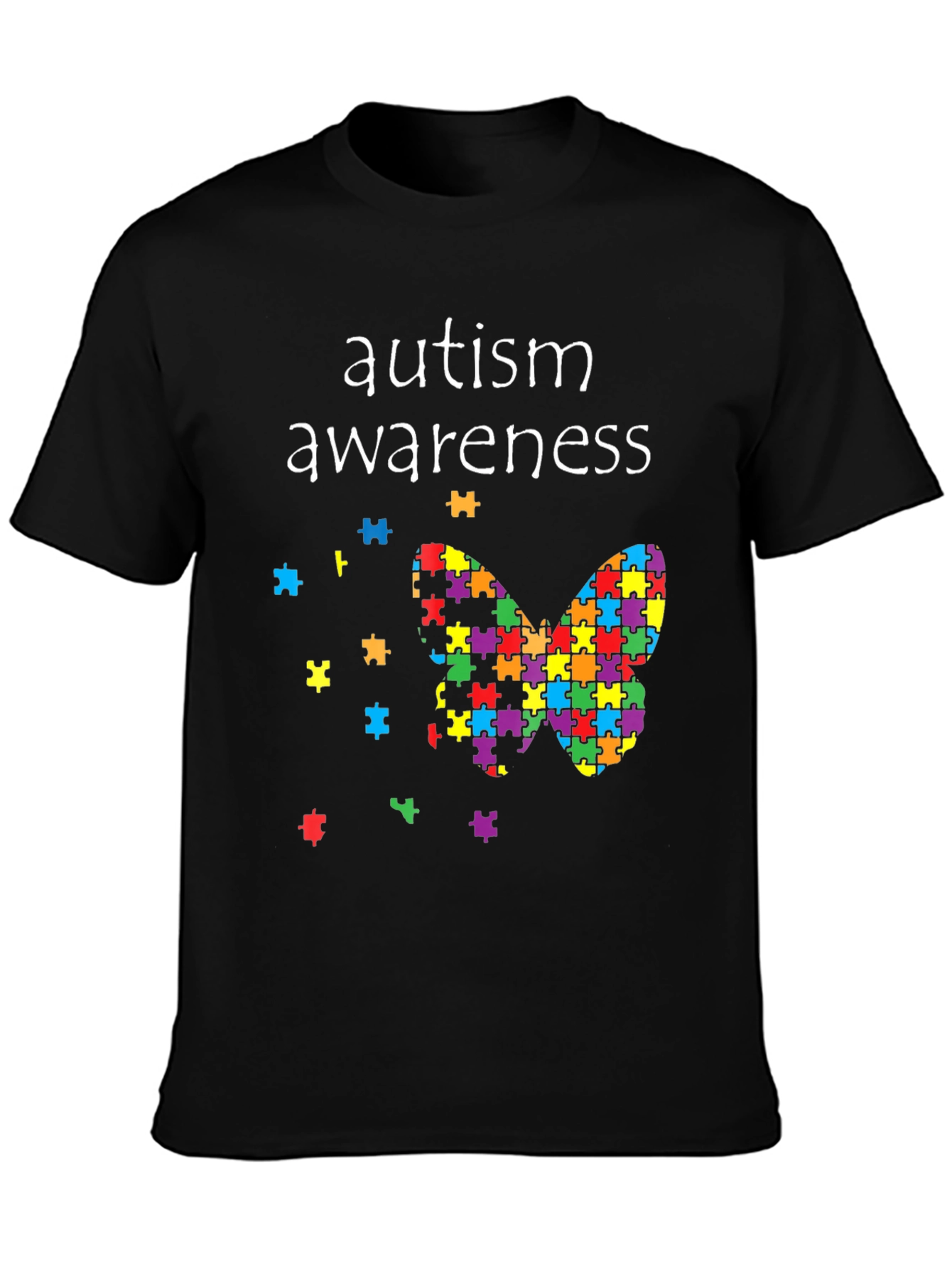 Autism Awareness Butterfly Puzzle Piece T-Shirt