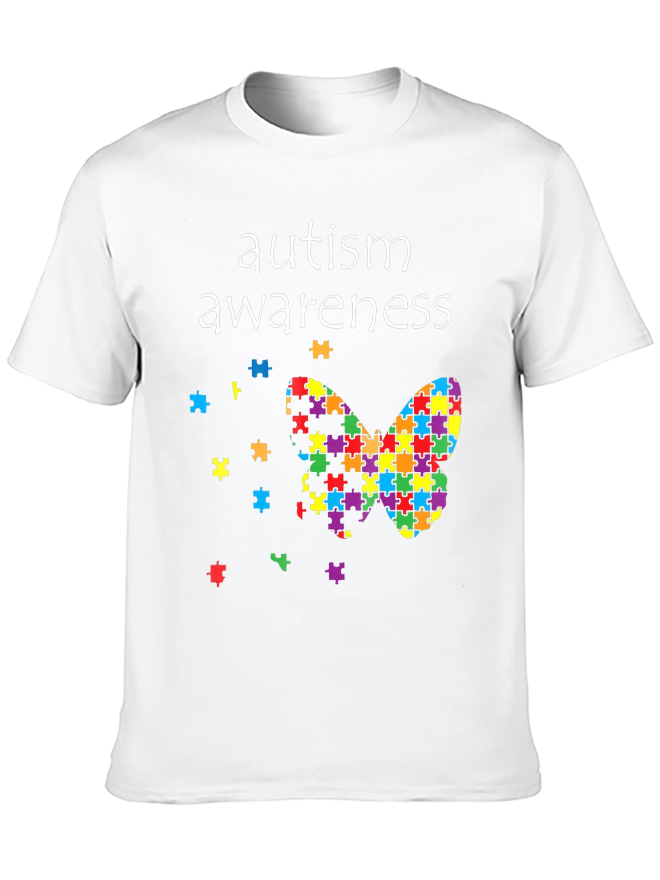 Autism Awareness Butterfly Puzzle Piece T-Shirt