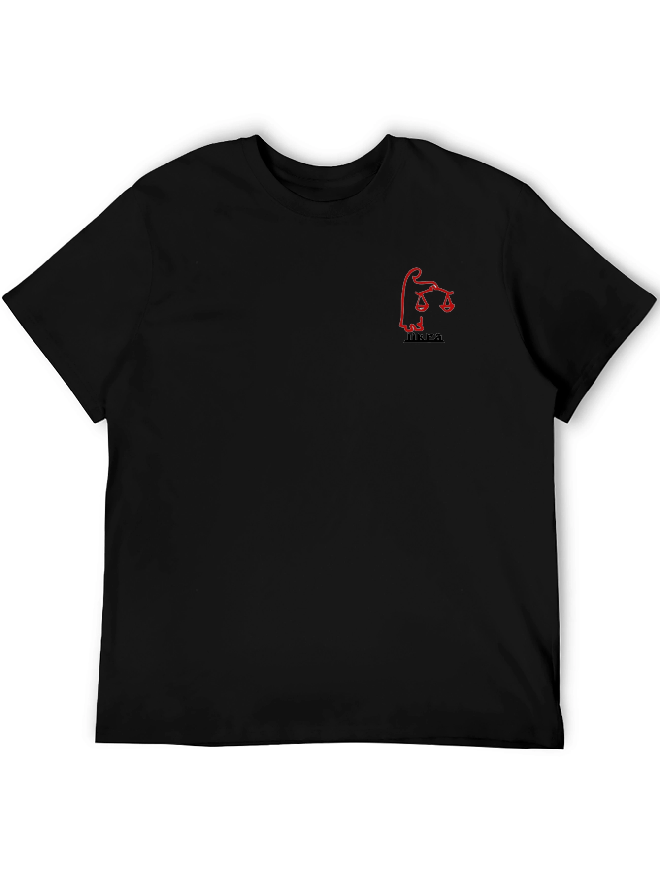 Black Graphic Tee - Libra Scales Design