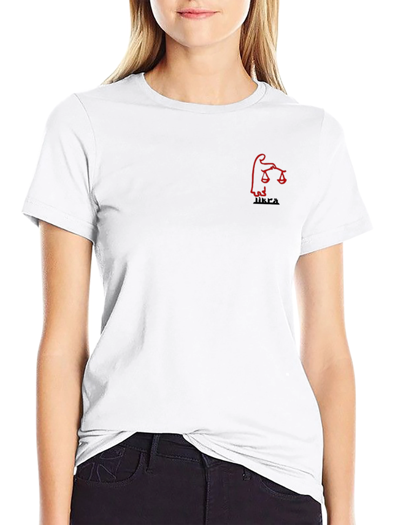 Black Graphic Tee - Libra Scales Design