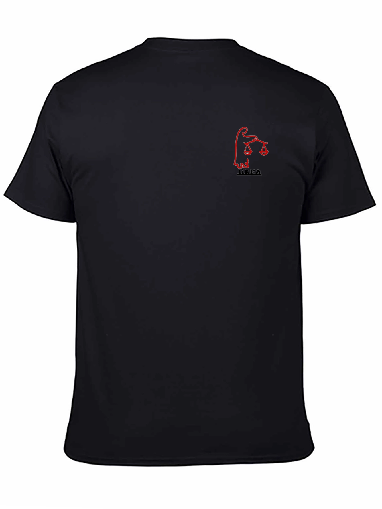 Black Graphic Tee - Libra Scales Design