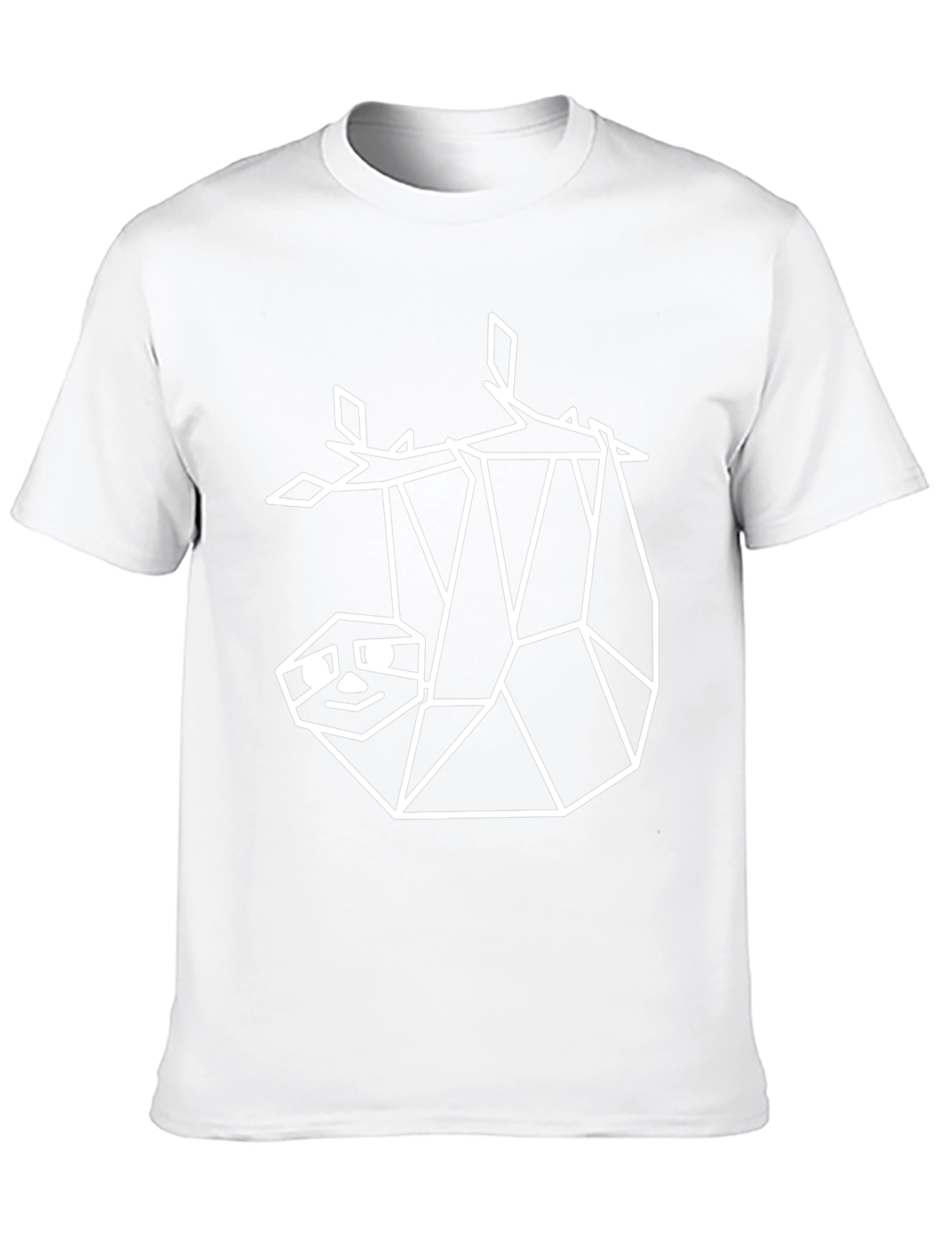 Geometric Sloth Tee - Minimalist Design