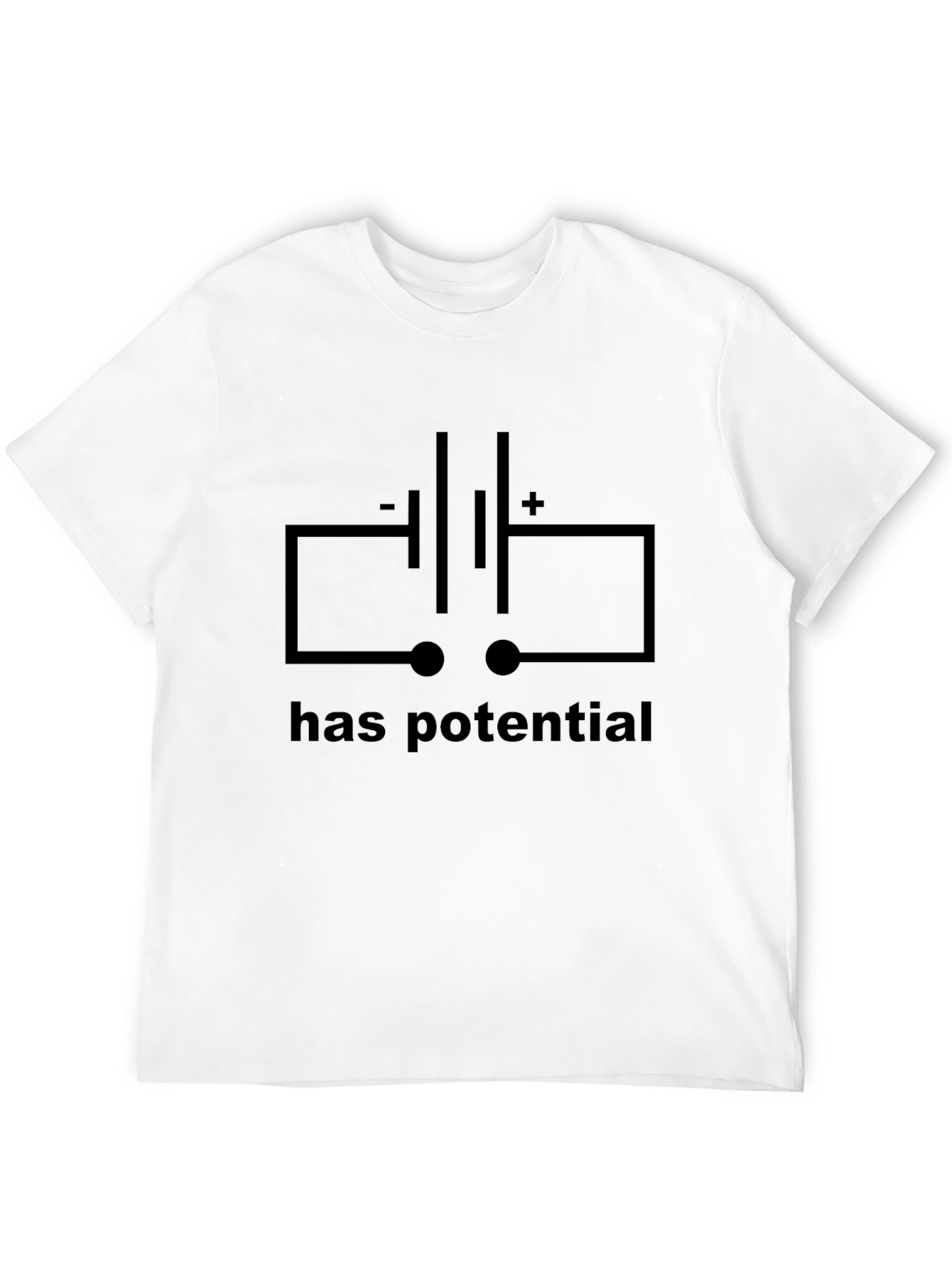 Has Potential Battery Circuit Black T-Shirt