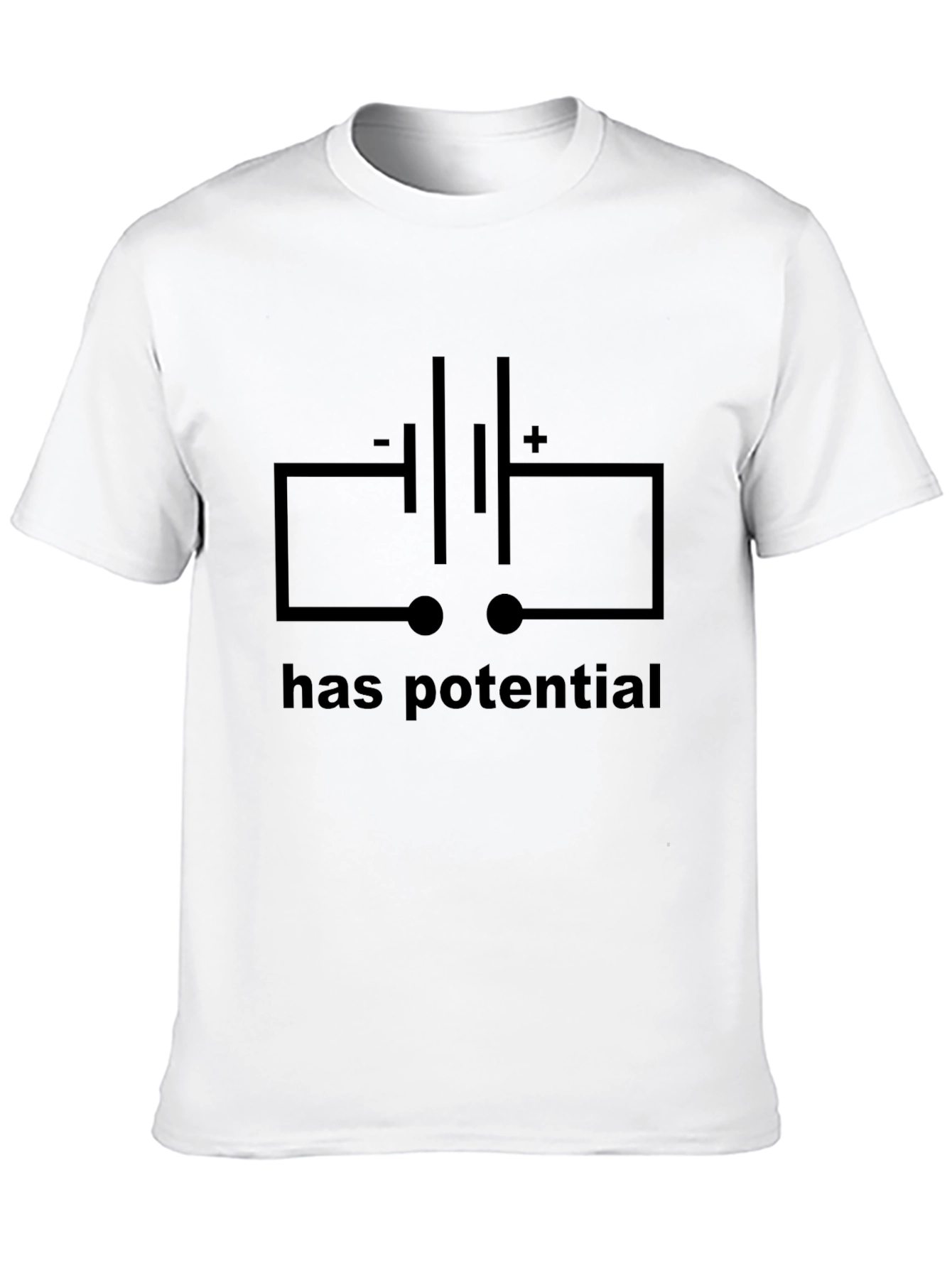 Has Potential Battery Circuit Black T-Shirt