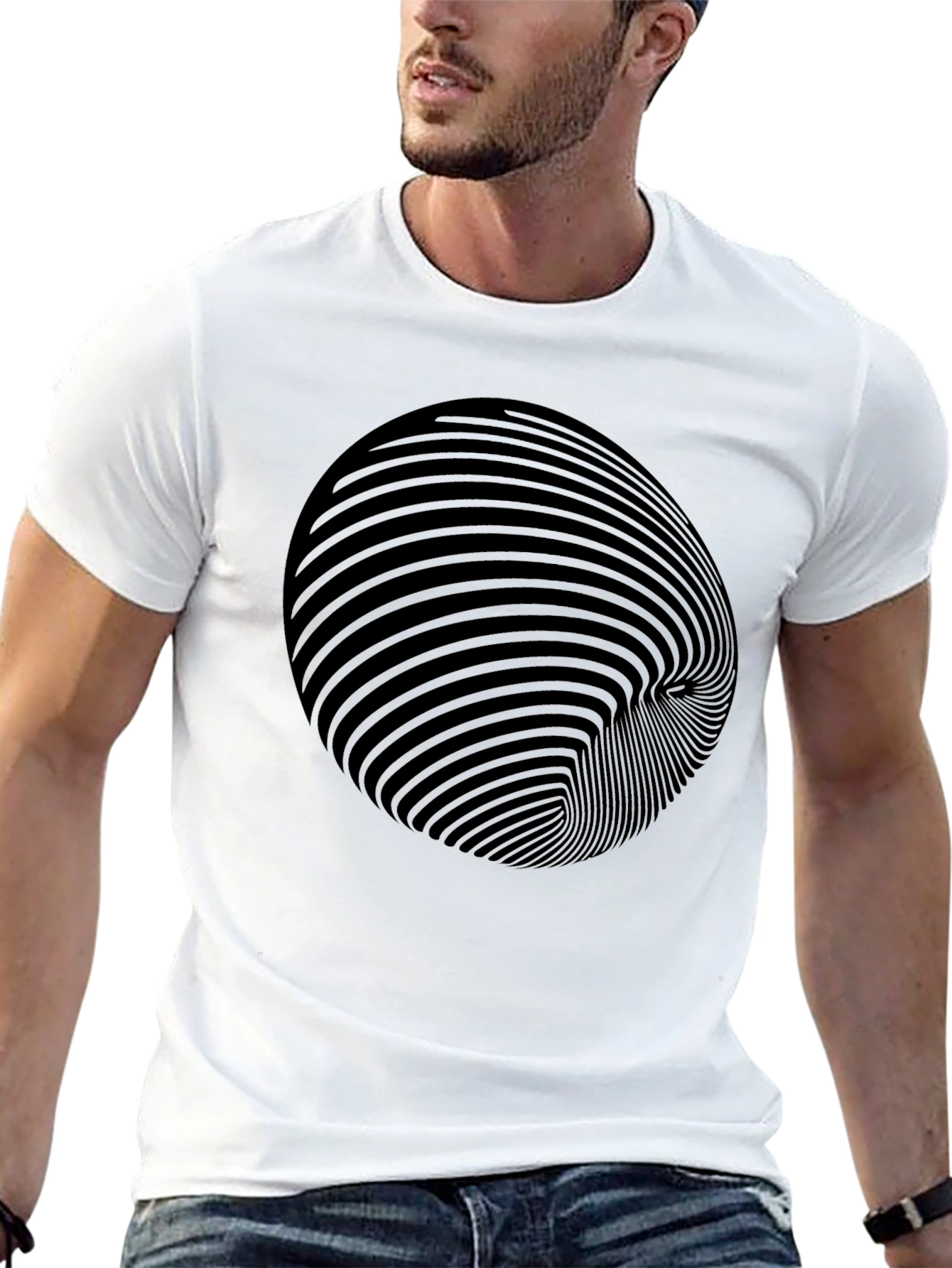 Optical Illusion Black T-Shirt