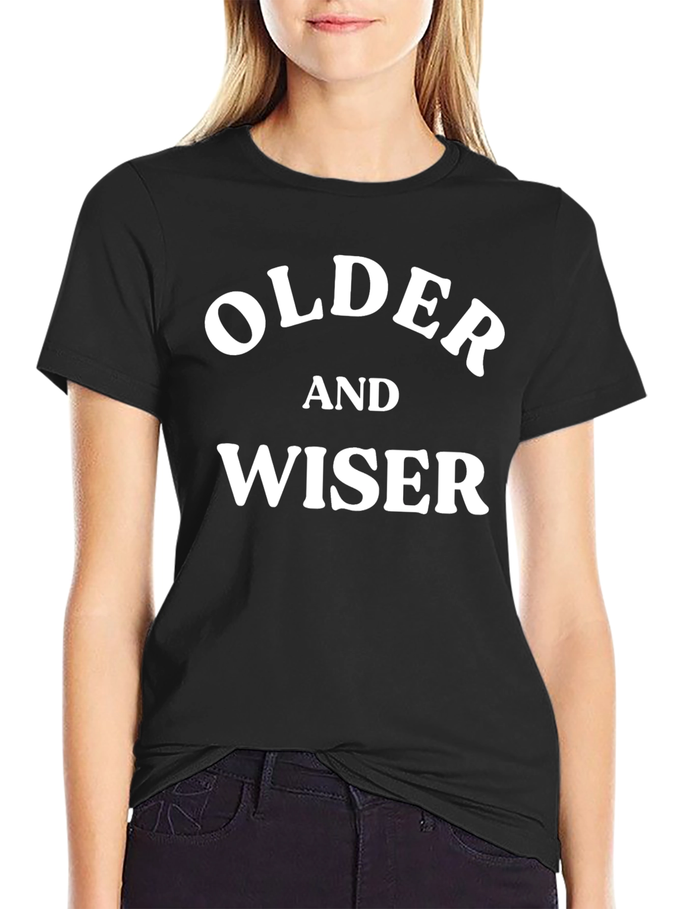 Older and Wiser Black T-Shirt
