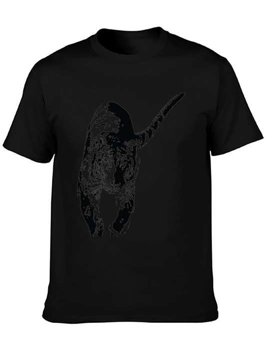 Black Tiger Graphic Tee - Mens Short Sleeve