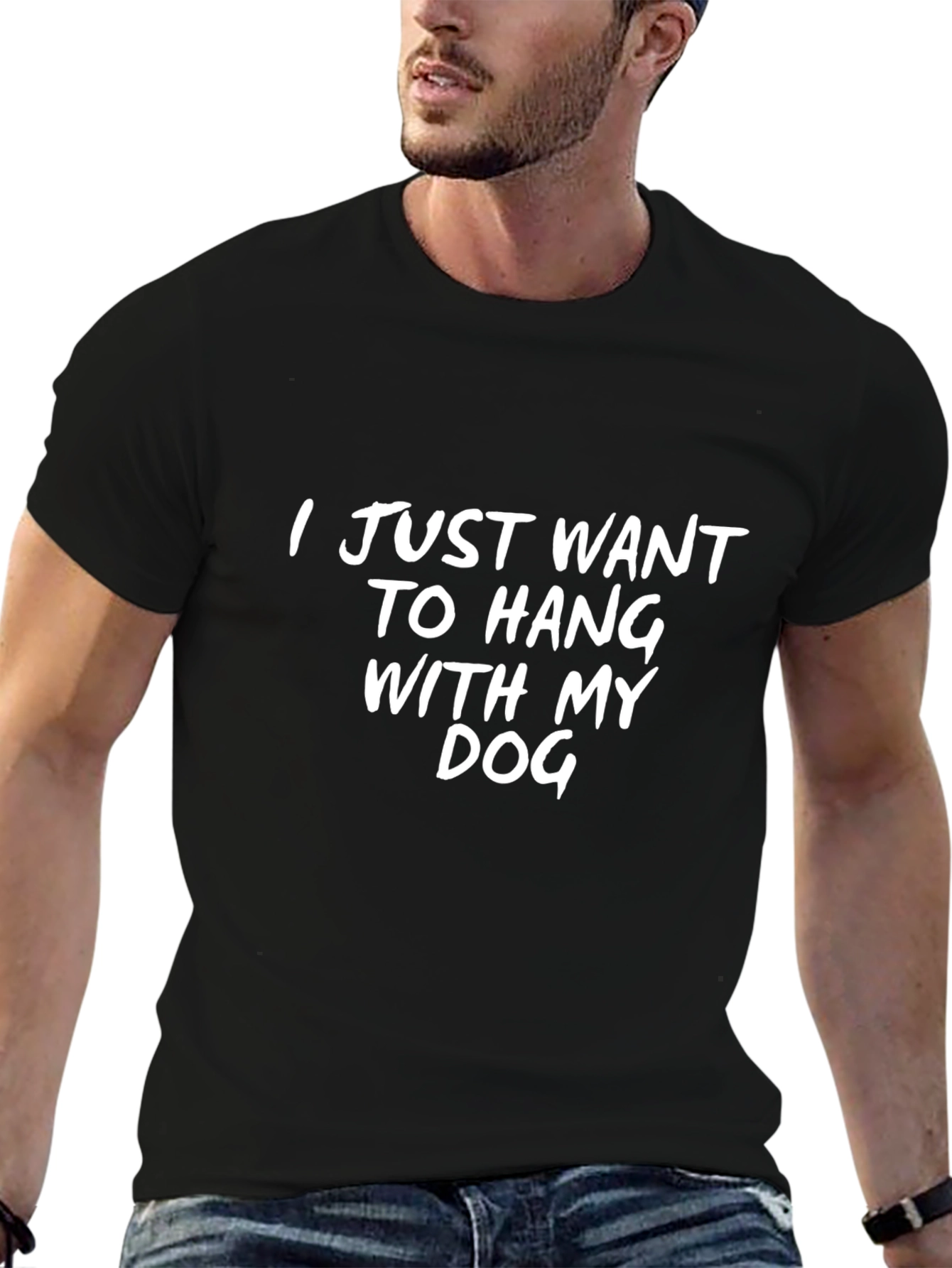 Hang with My Dog Black Graphic Tee