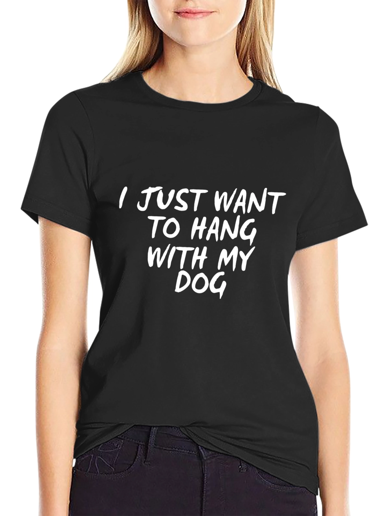 Hang with My Dog Black Graphic Tee