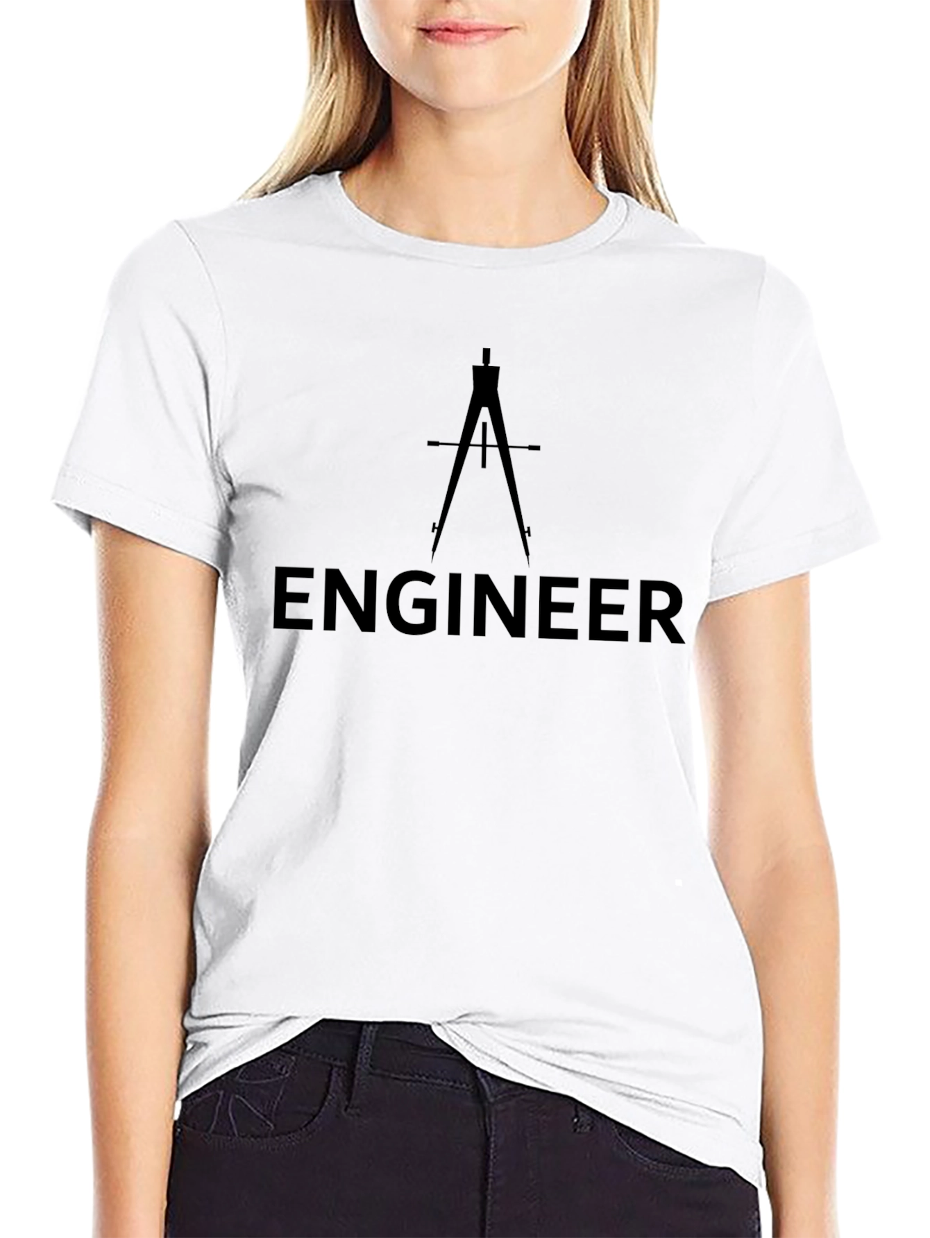 Engineer Compass Black T-Shirt - Technical Design Tee