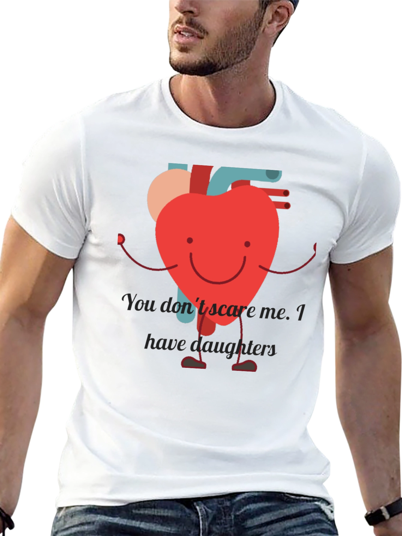 Heart Dad T-Shirt - Daughter Protection
