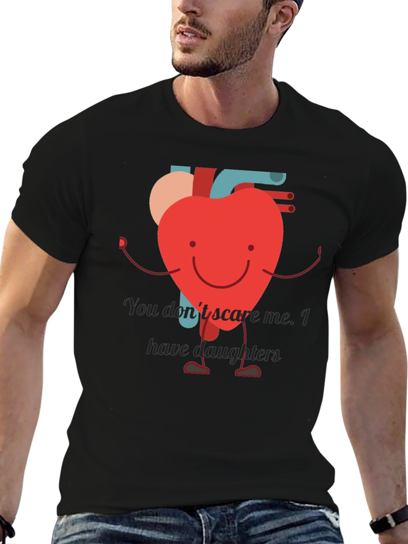 Heart Dad T-Shirt - Daughter Protection