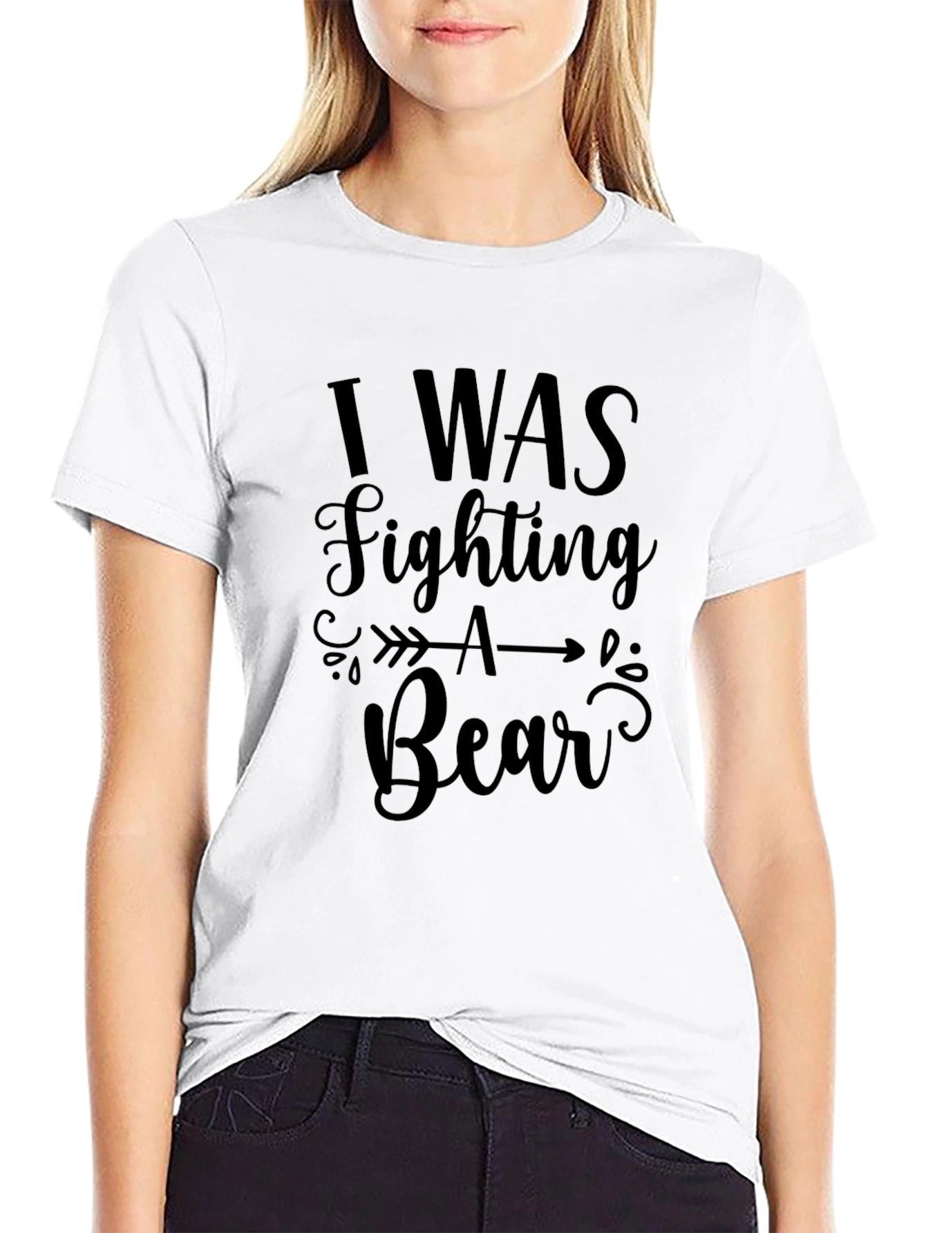 I Was Fighting a Bear Graphic Tee