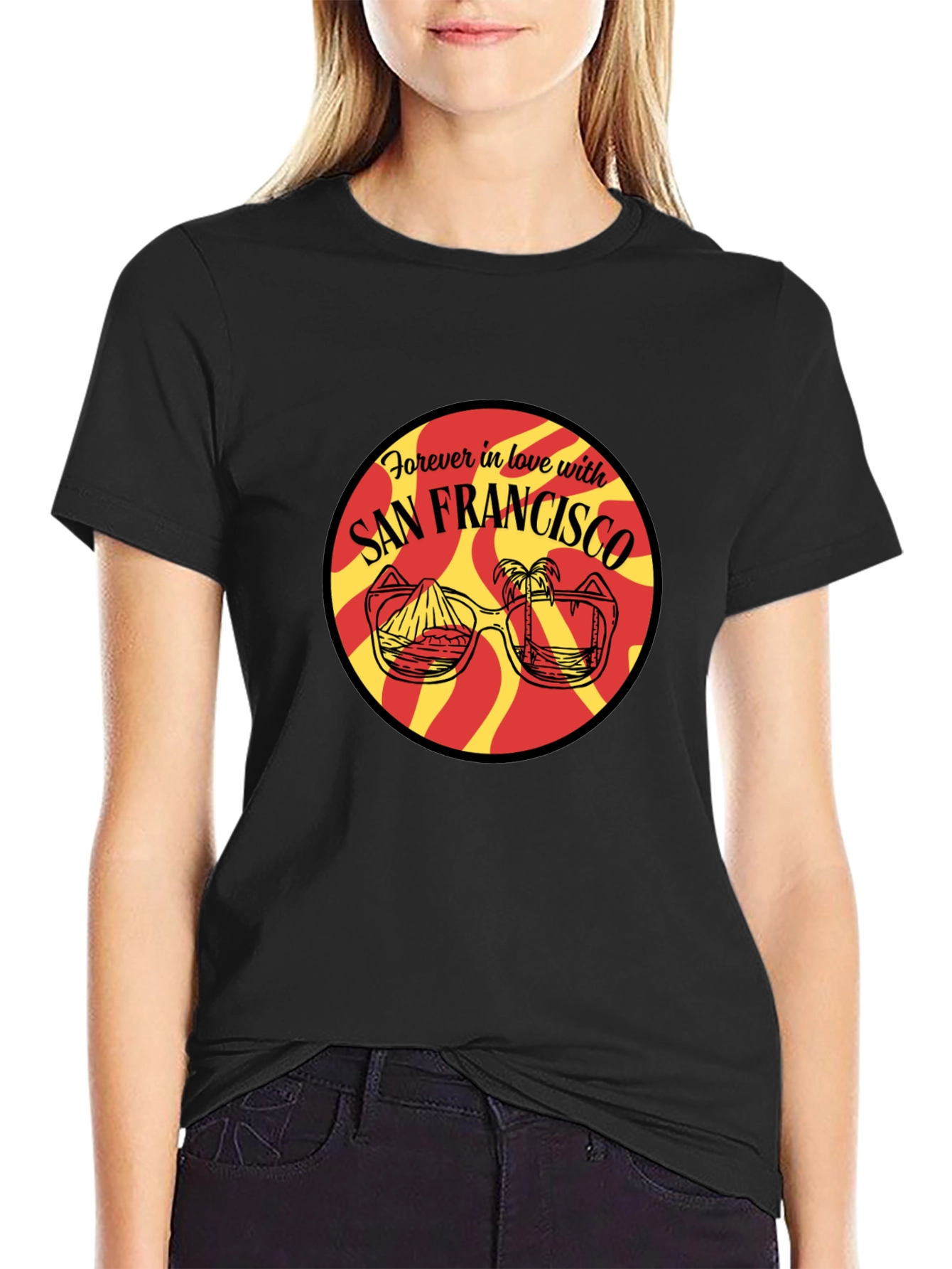 San Francisco Graphic Print Black T-Shirt