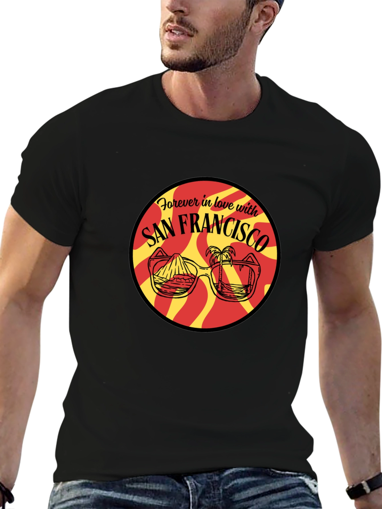 San Francisco Graphic Print Black T-Shirt
